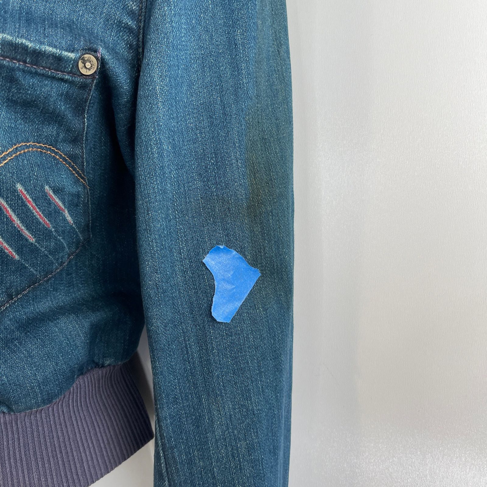 Levi's × Vintage Levi's Red Collection Bomber Denim Jacket Cropped Vintage Size M / US 6-8 / IT 42-44 - 6 Thumbnail
