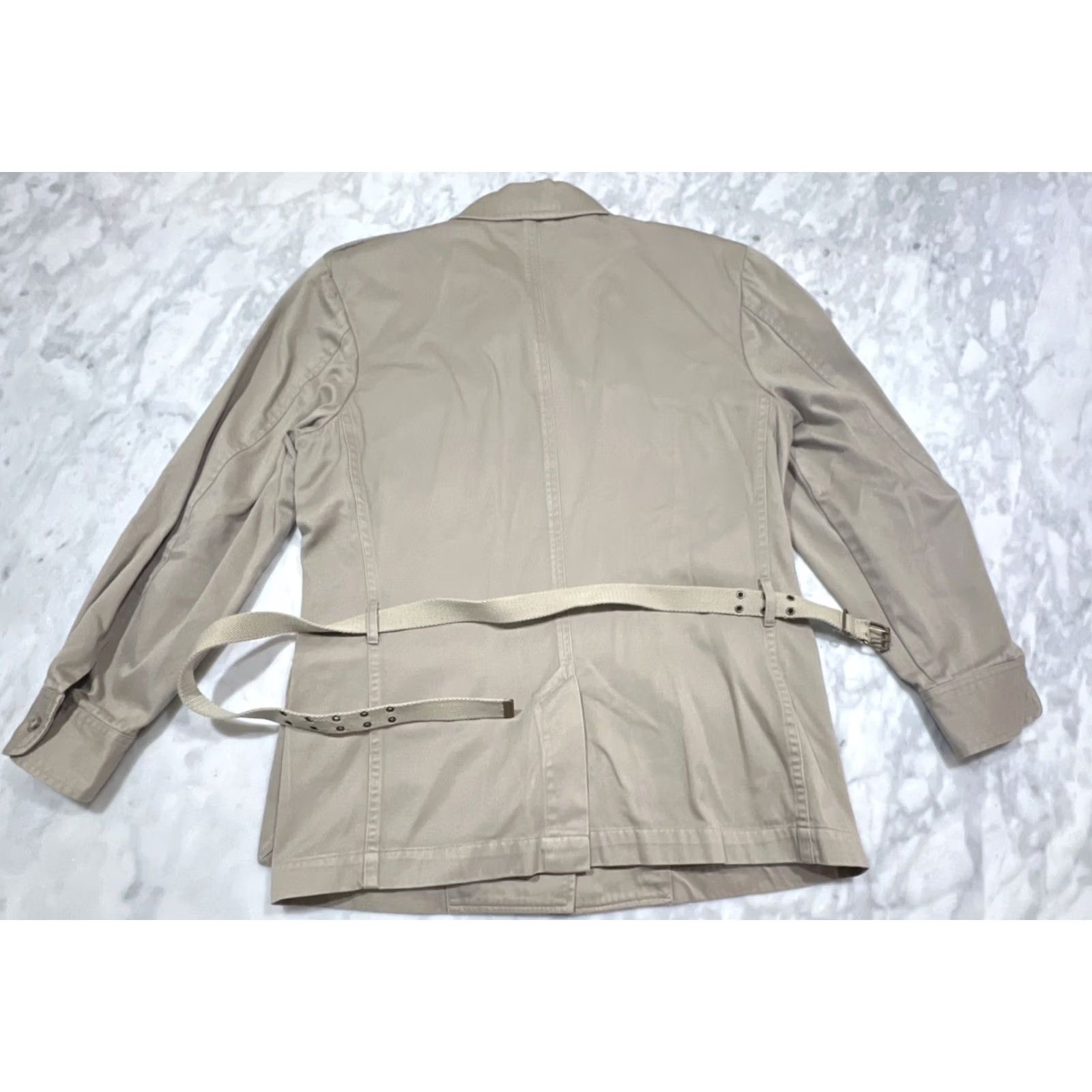 Banana Republic VINTAGE Banana Republic Shirt Jacket Women M Cream Cotton 1980s Safari Shacket Size M / US 6-8 / IT 42-44 - 5 Thumbnail