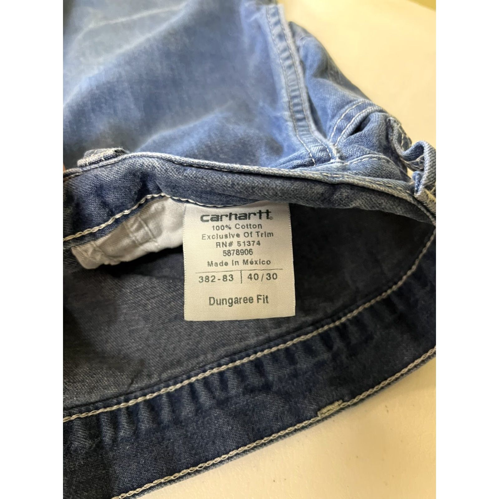 Carhartt VINTAGE Carhartt Jeans Dungaree 382-83 Work Denim 40x30 Mens Mens Jeans Blue Carhartt 382-83 Fits Dungaree Style 30 Inseam Size US 40 / EU 56 - 4 Thumbnail