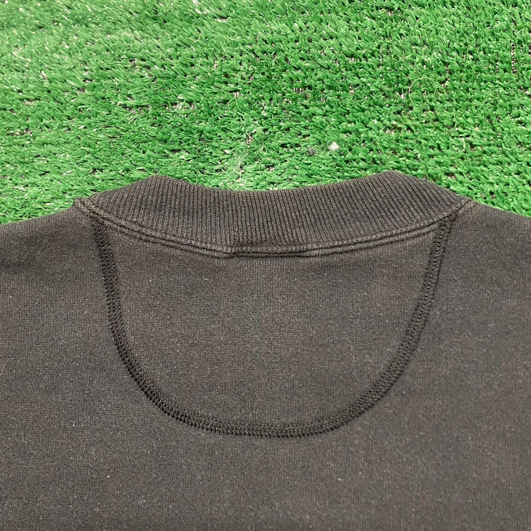 Hanes Vintage 90s Plain Black Crewneck Sun Faded Blank Sweatshirt Size US XL / EU 56 / 4 - 5 Thumbnail
