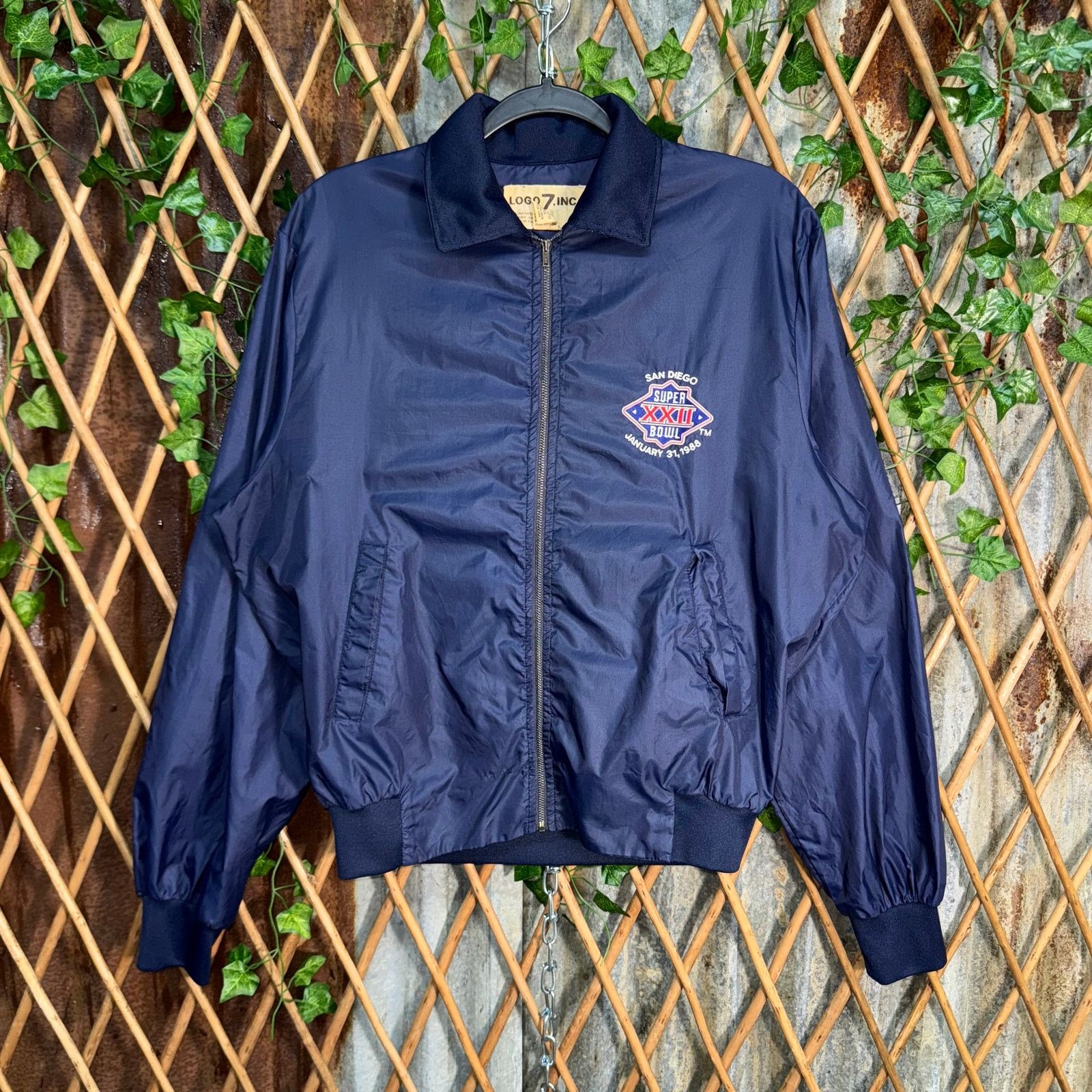 Logo 7 Vintage Y2K Super Bowl XXII San Diego 1980s nfl windbreaker Size US L / EU 52-54 / 3 - 1 Thumbnail