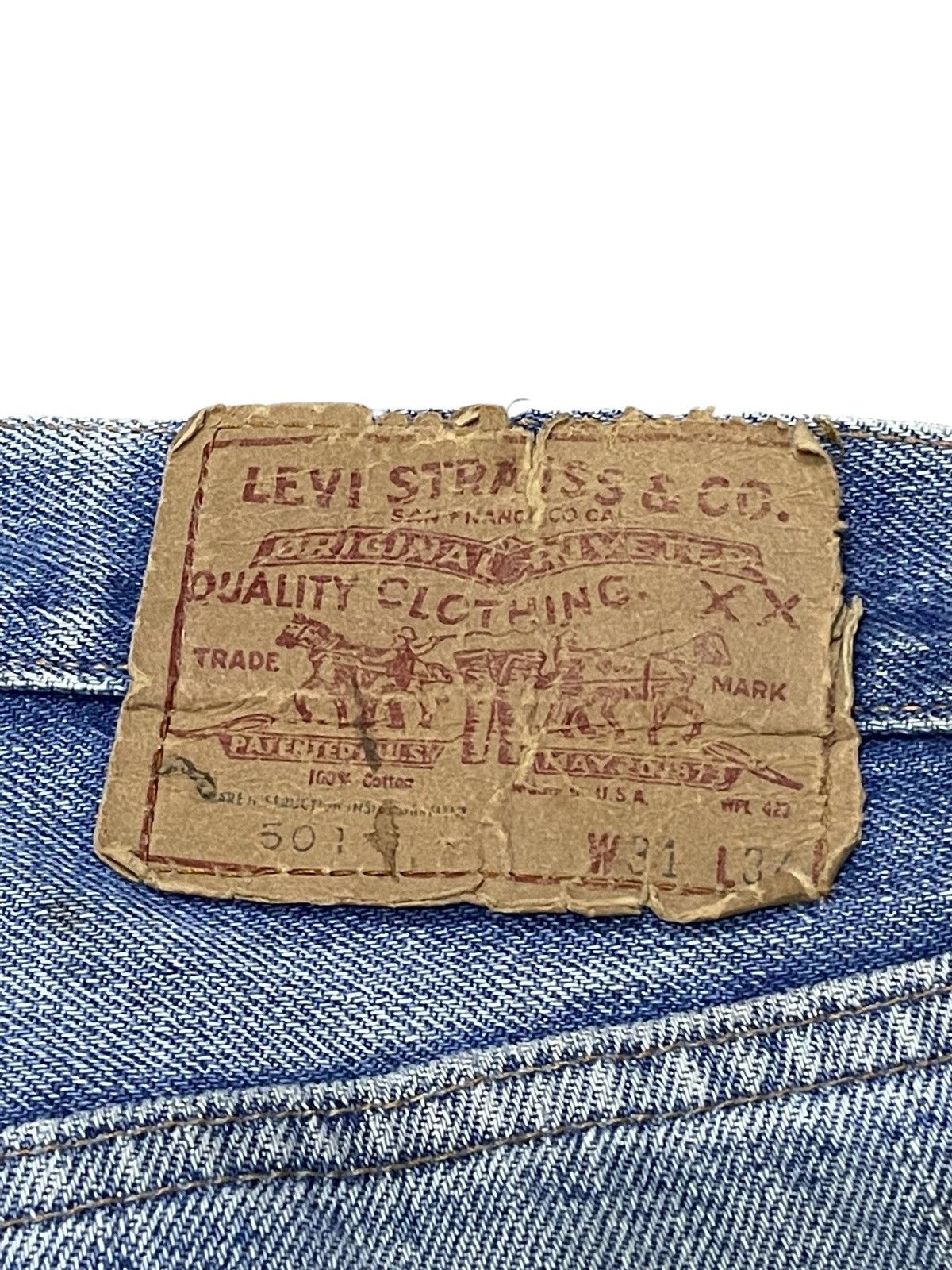 Levi's 60s Levis 501 Rindem Blank R Selvedge Top Button #6 Jeans Size US 30 / EU 46 - 25 Thumbnail
