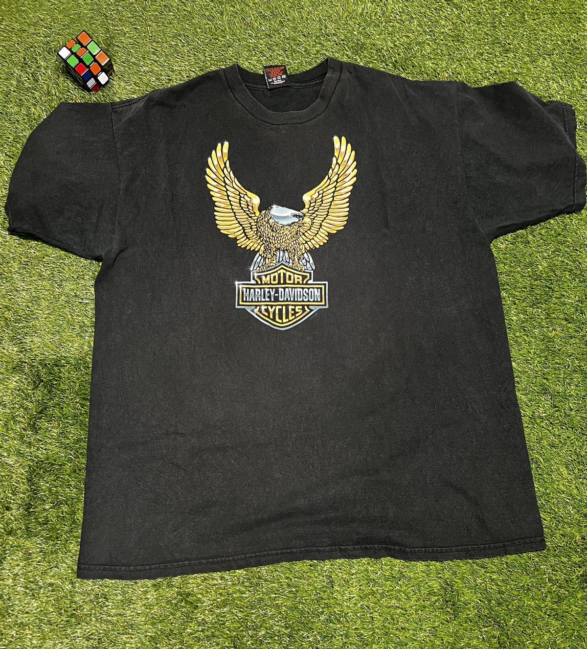 Harley Davidson × Vintage VINTAGE GOLDEN EAGLE HARLEY TEE Size US XXL / EU 58 / 5 - 2 Thumbnail