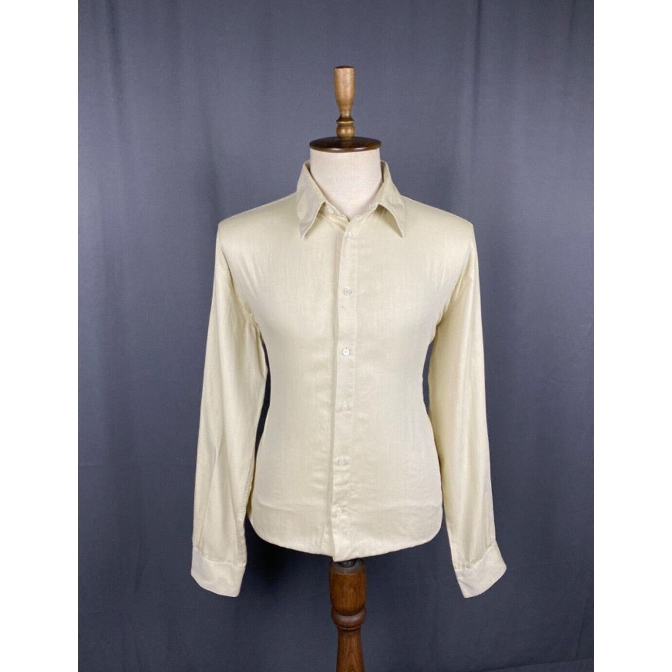 Gianni Versace Vintage Men's Beige Longsleeve Shirt Size 54