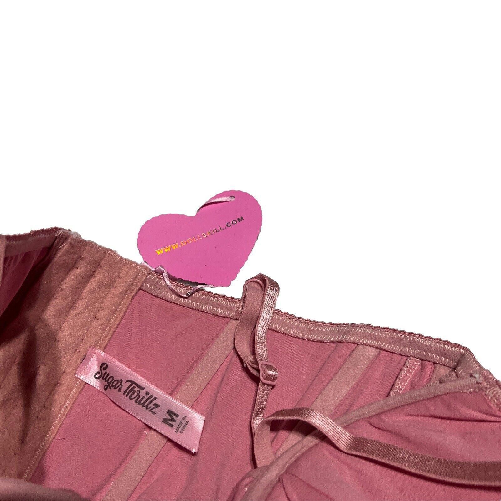 Designer Medium coquette Corset Top Sugar Thrillz Pink Dolls Kill Size M / US 6-8 / IT 42-44 - 4 Thumbnail
