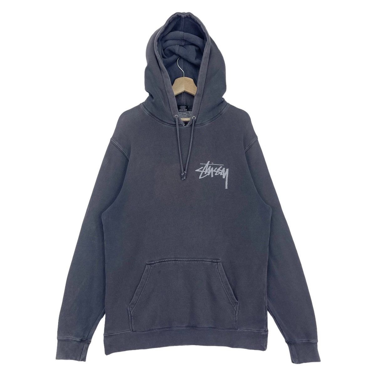 トップス faded old stussy black hoodie USA Vintage Stussy Black Faded Hoodie