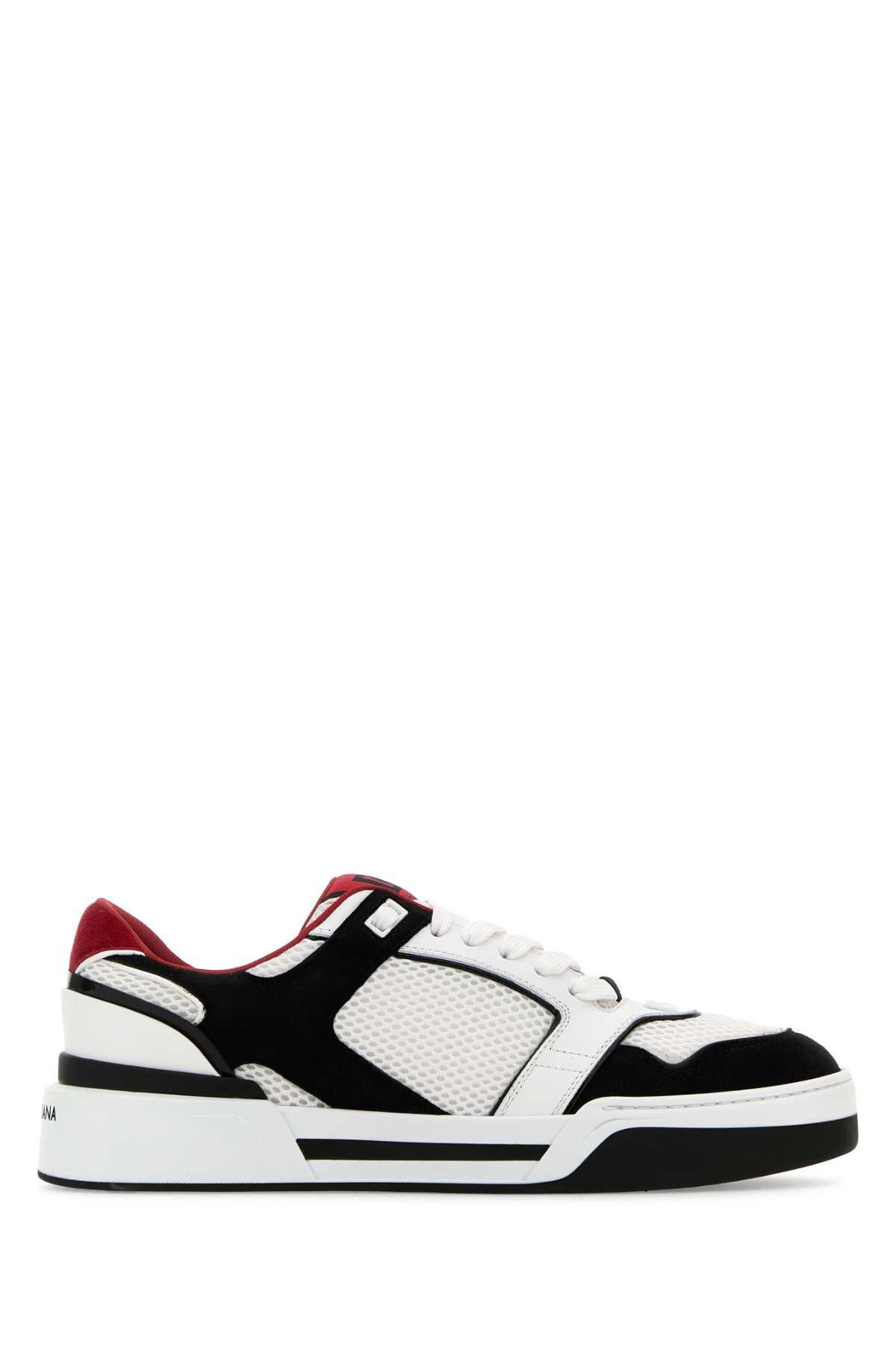 image of Dolce Gabbana Multicolor Leather And Mesh New Roma Sneakers, Men's (Size 9)