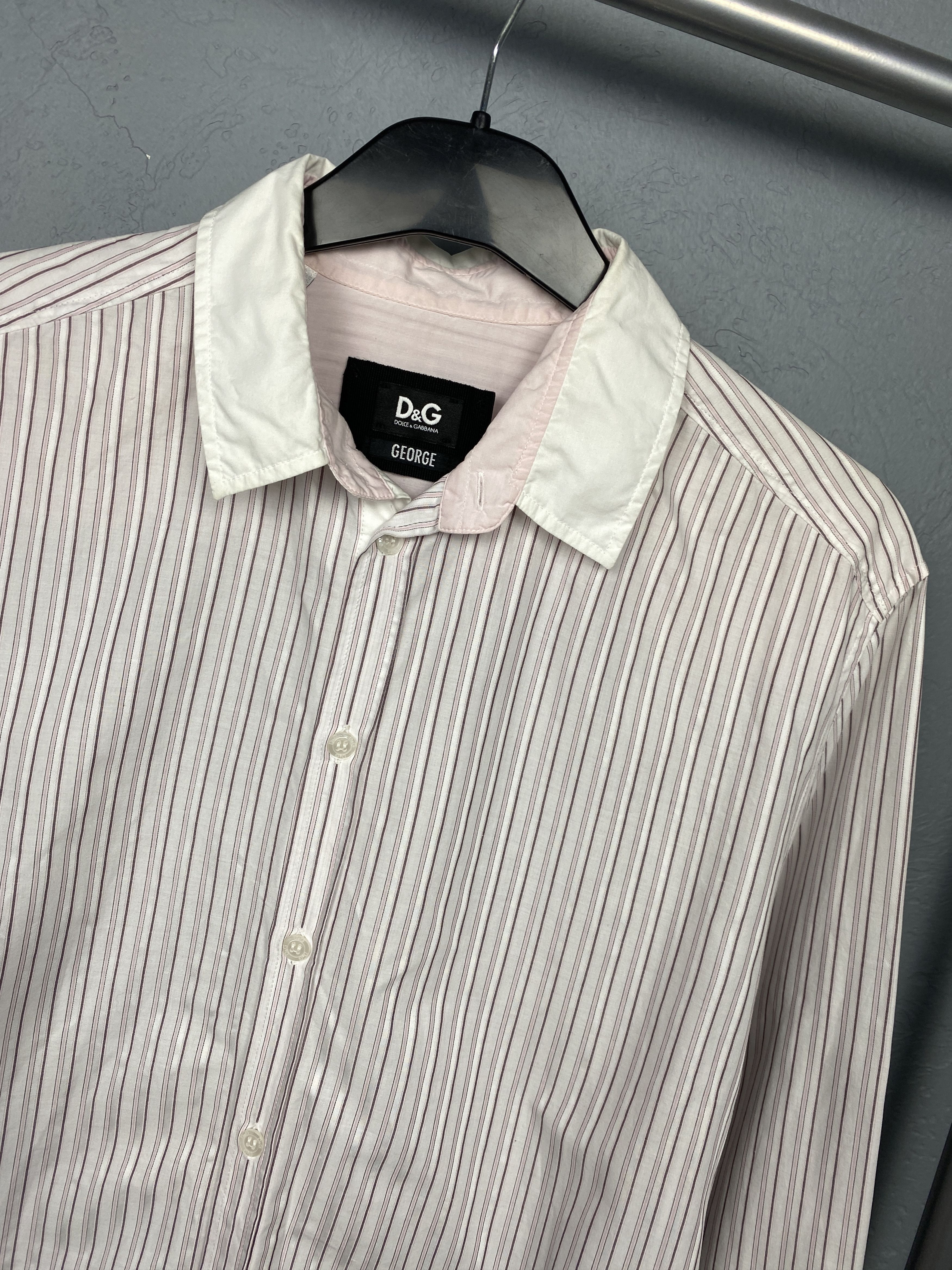 Dolce & Gabbana Dolce & Gabbana Vintage Mens Striped Long Sleeve Shirt Size US L / EU 52-54 / 3 - 2 Thumbnail