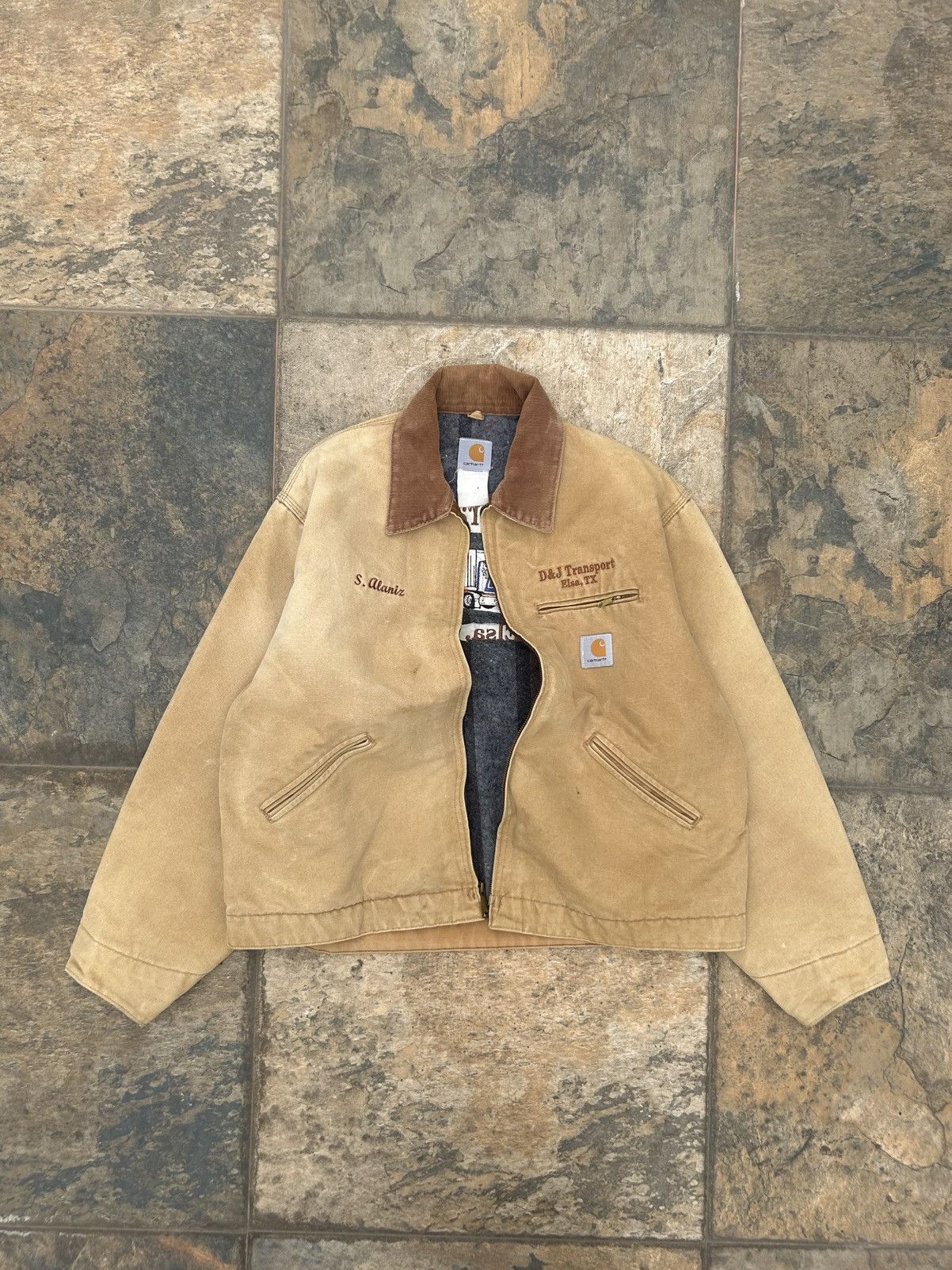 Carhartt × Japanese Brand × Vintage Carhartt Detroit Jacket BIG LOGO Size US XL / EU 56 / 4 - 8 Thumbnail