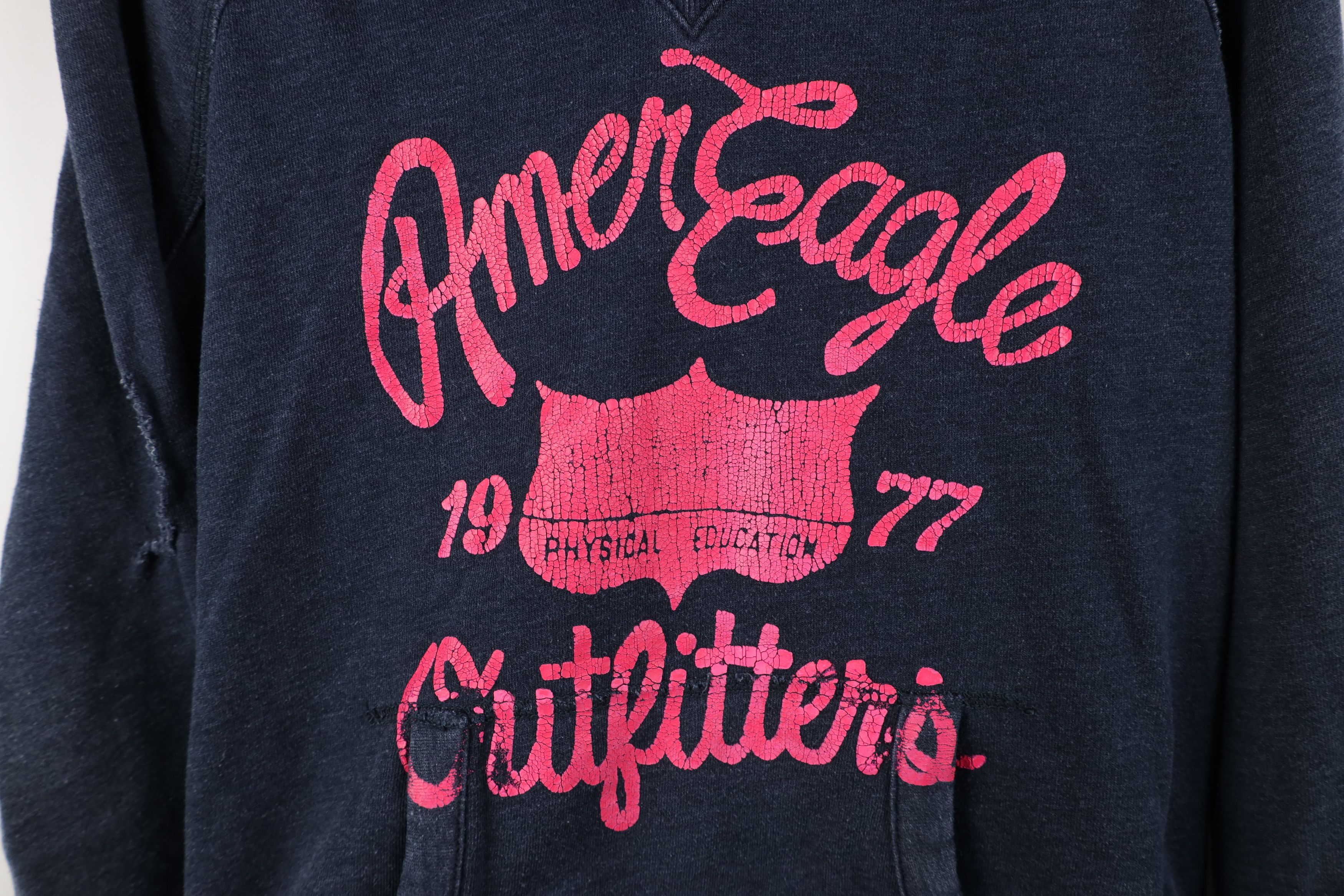 American Eagle Outfitters Vintage 90s Y2K American Eagle Outfitters Cropped Hoodie Size M / US 6-8 / IT 42-44 - 4 Thumbnail