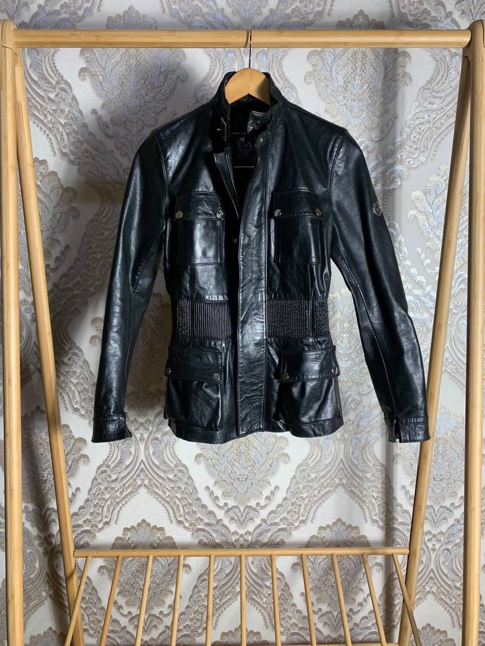 VINTAGE BELSTAFF LEATHER JACKET ENGLAND STYLE MOTO BIKE 90s