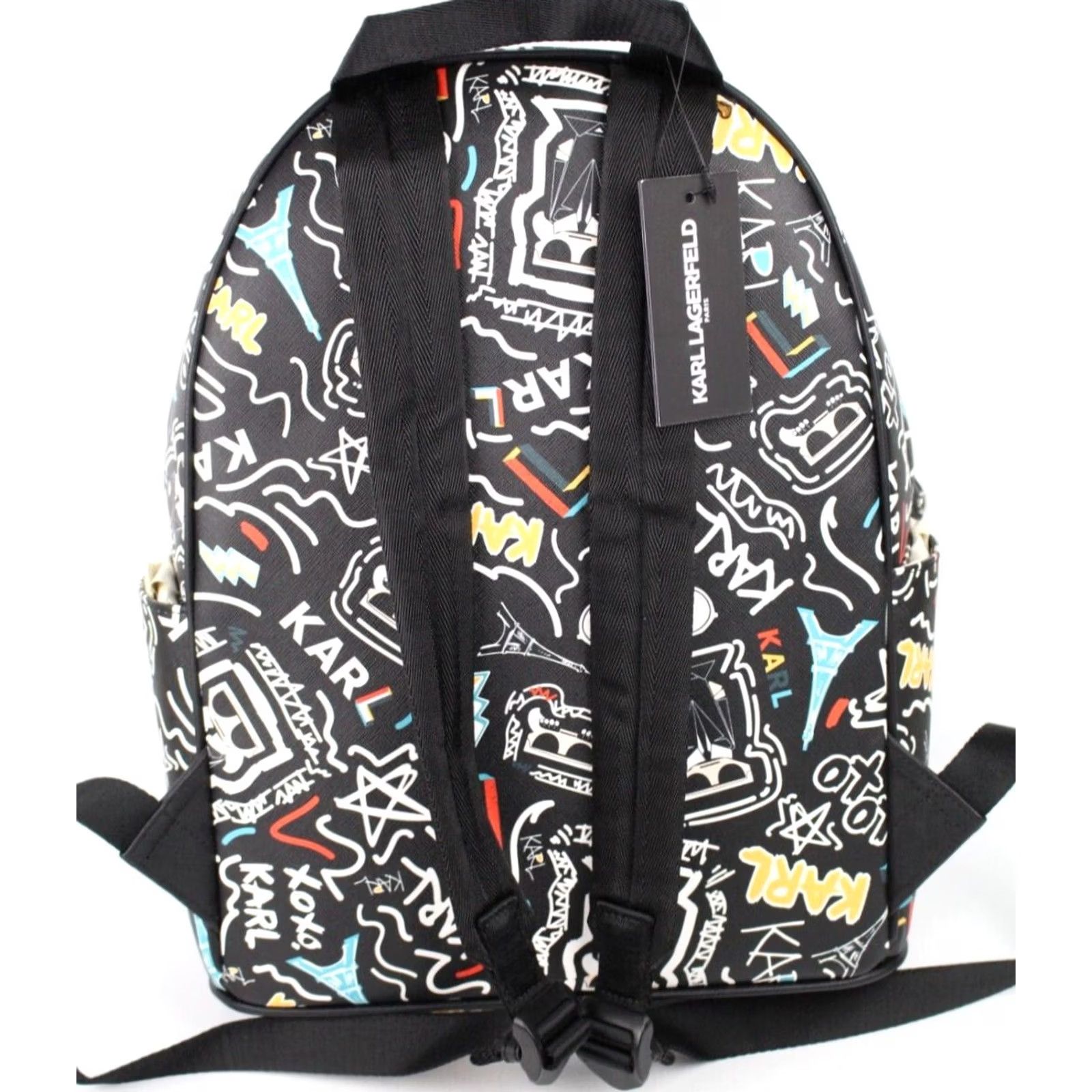 Karl Lagerfeld Karl Lagerfeld Backpack Paris Adele All Over Logo Black Laptop Sleeve LH3K45BD Size ONE SIZE - 2 Thumbnail