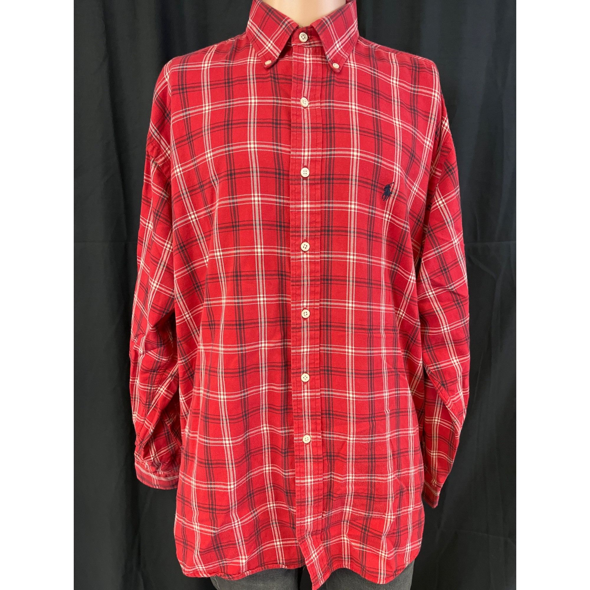 Ralph Lauren Ralph Lauren Blaire Men's Red Shirt/Button Up Sz L SKU 4355 Size L / US 10 / IT 46 - 1 Thumbnail