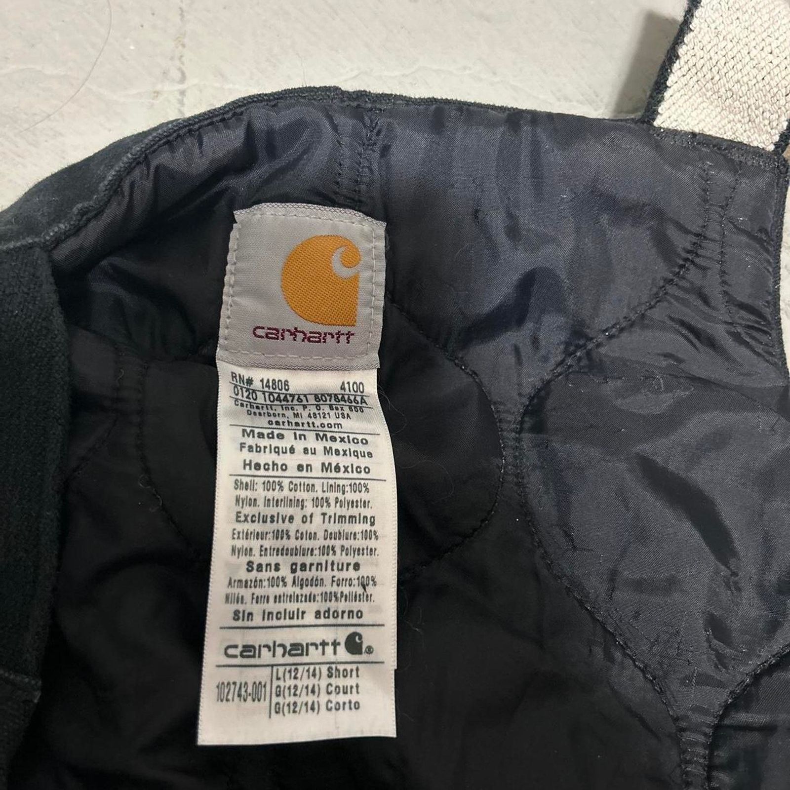 Carhartt **Carhartt Overalls Men’s Size 12/14 Short - Black Coveralls Size US 34 / EU 50 - 6 Thumbnail