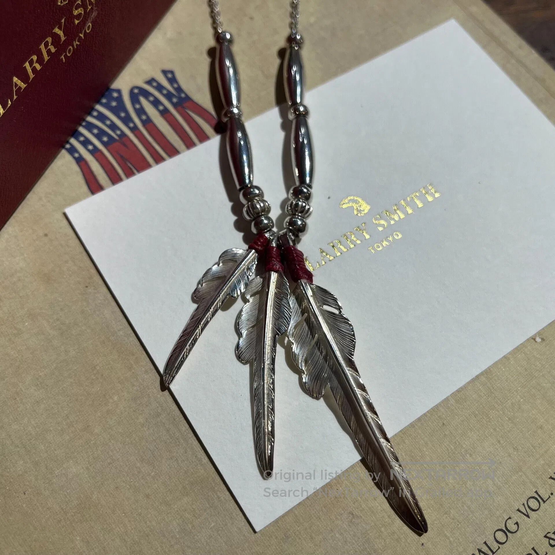 Larry Smith Larry Smith Feather Charm Necklace. Size ONE SIZE - 2 Thumbnail