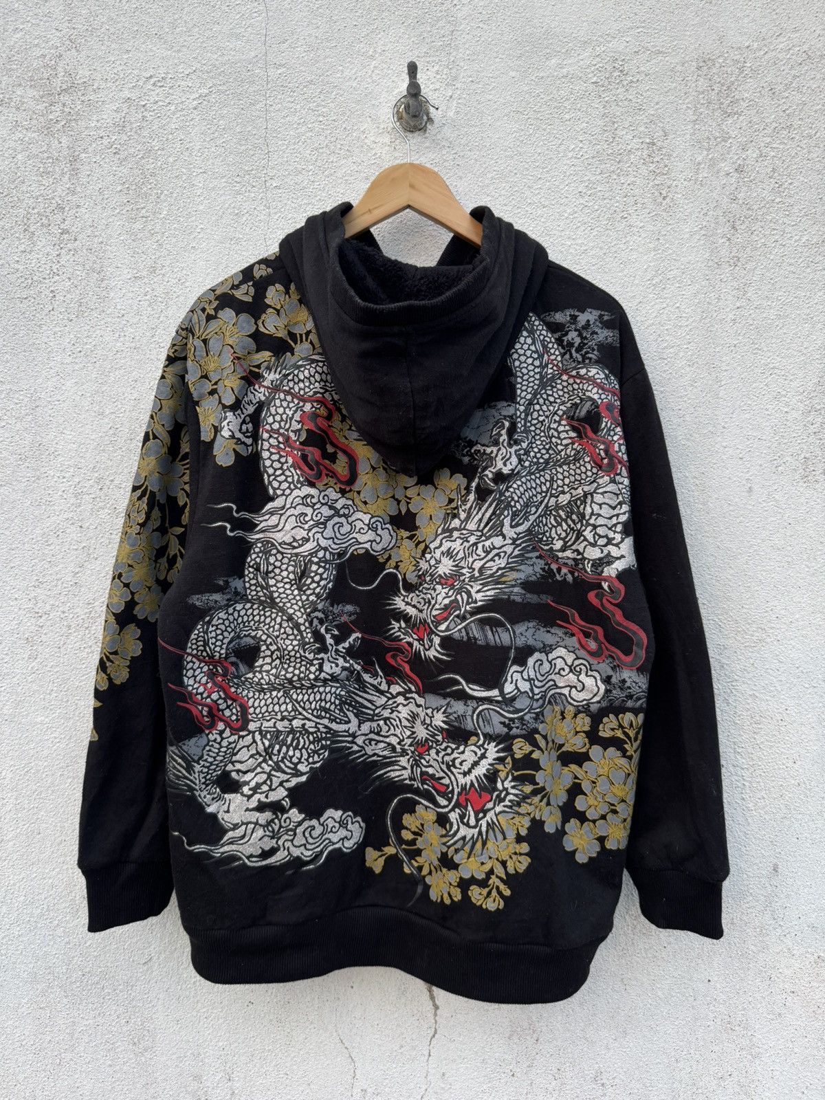 If Six Was Nine 2000s Archive Dragon All Over Print Sukajan Fur Hoodie Size US L / EU 52-54 / 3 - 1 Thumbnail