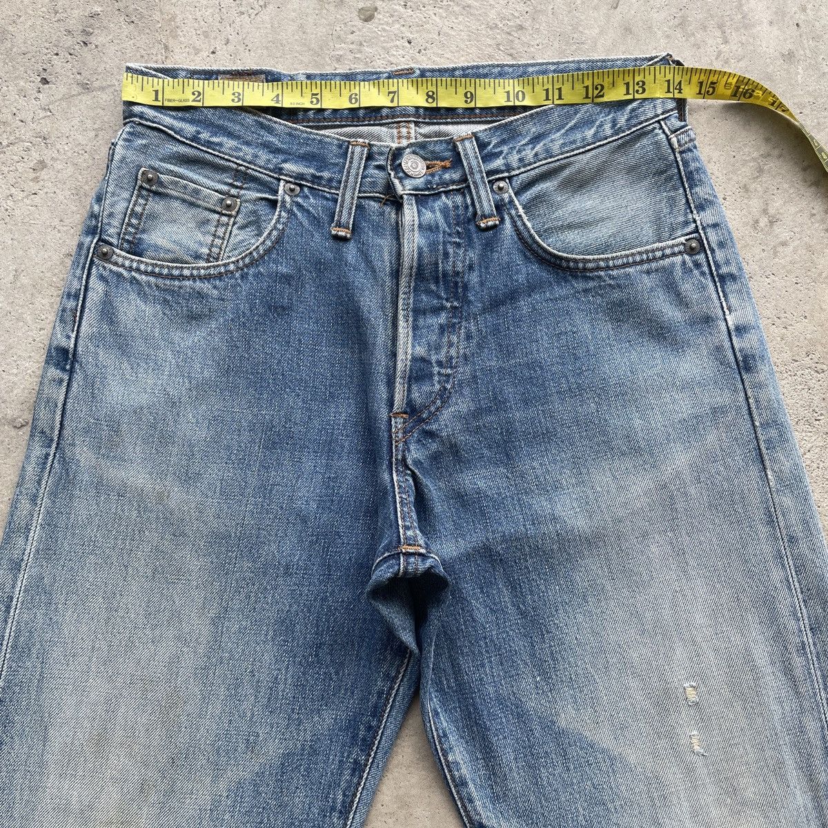 Edwin Vintage Edwin 503 Baggy Jeans Faded Denim Pants W28x28.5 Size US 28 / EU 44 - 7 Thumbnail