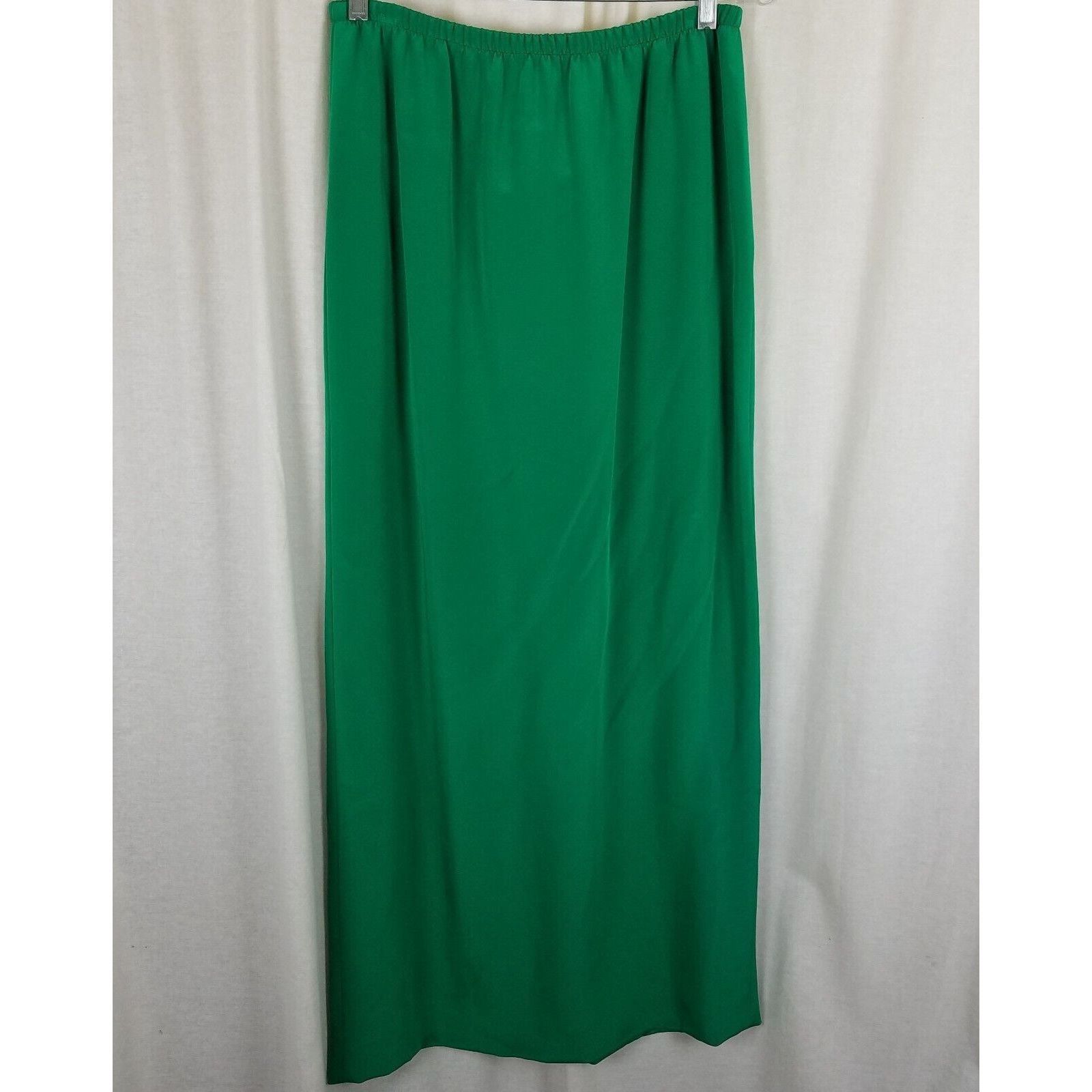 Vintage Mark Heister Silk Maxi Skirt Suit Scarf Formal Emerald Green Size L / US 10 / IT 46 - 6 Thumbnail