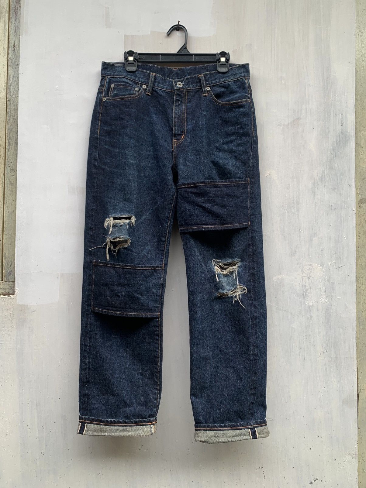 WHIZ LIMITED Japanese brand Whiz limited ripped selvedge denim if six lgb Size US 32 / EU 48 - 2 Thumbnail