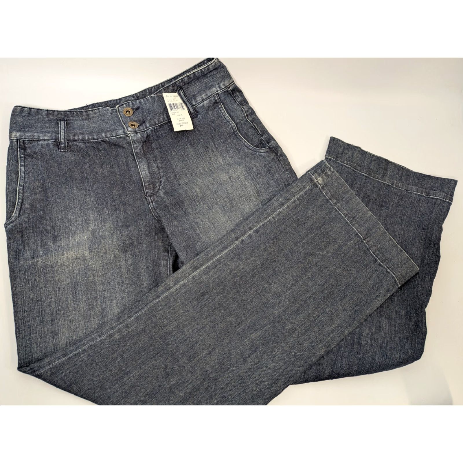 Ralph Lauren VINTAGE Lauren Ralph Lauren Wide Leg Jeans Women's Size 8 Denim Blue 8 Y2K Size 30" / US 8 / IT 44 - 2 Thumbnail