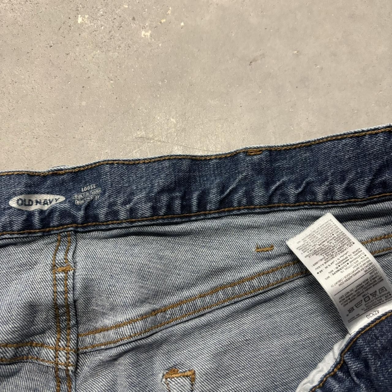 Japanese Brand × Vintage Crazy Vintage Y2K/2000s Baggy Dark Wash Skater Denim Jeans! Size US 42 / EU 58 - 7 Thumbnail