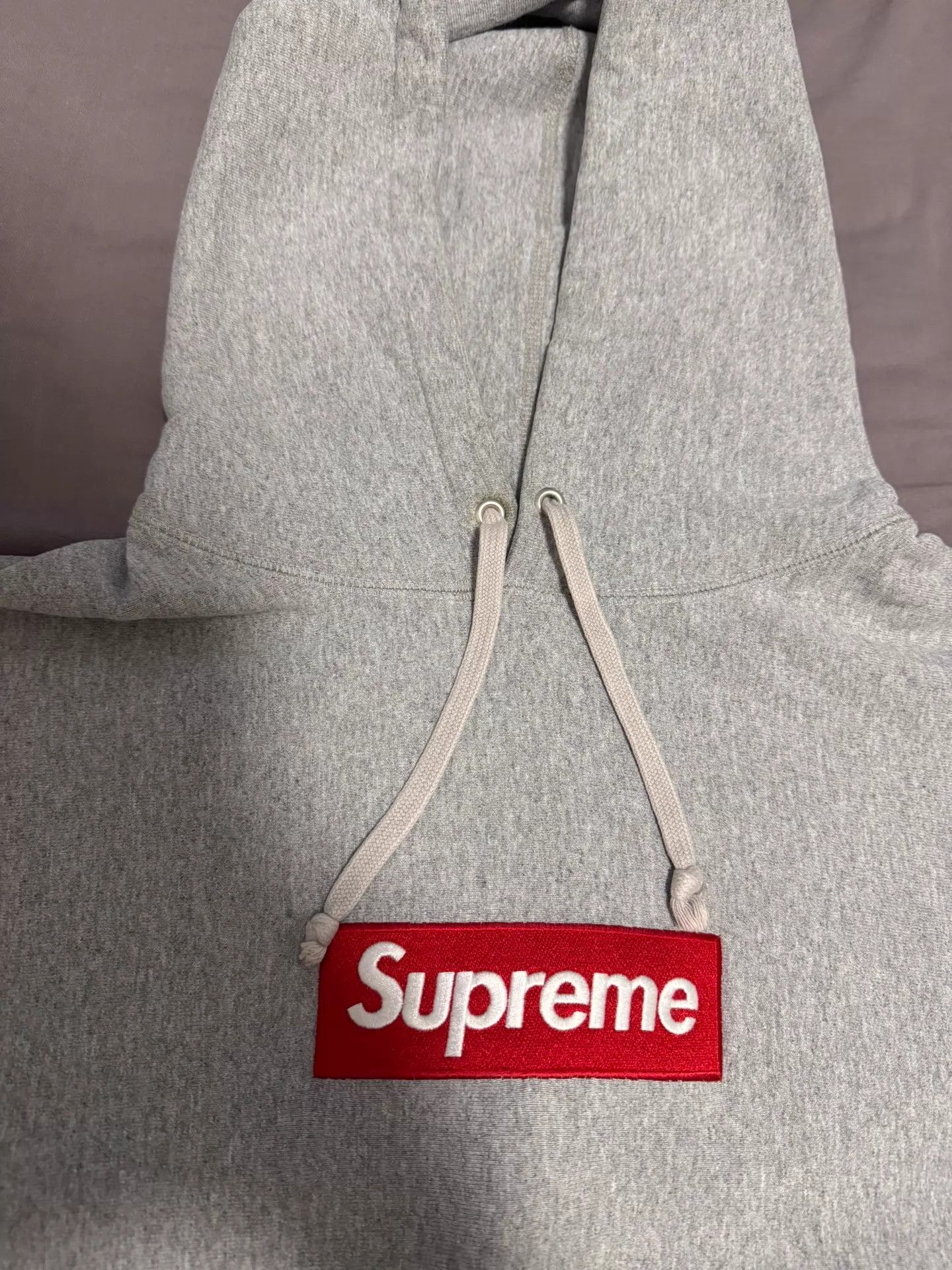 Supreme Supreme FW12 Grey Red Box Logo Hoodie L Size US L / EU 52-54 / 3 - 2 Thumbnail