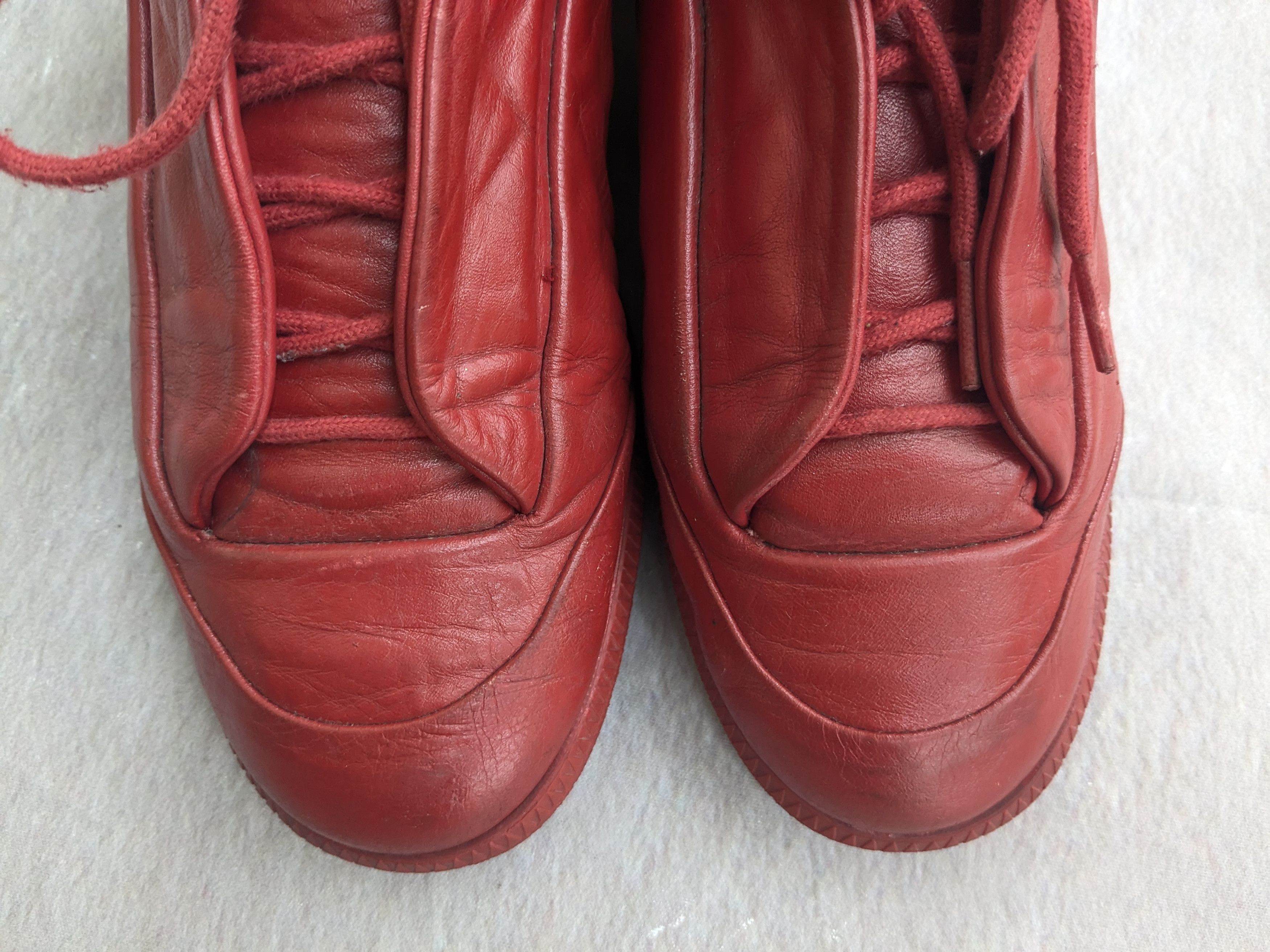 Maison Margiela Maison Margiela Future Red Leather High Top 9 42 Sneakers Size US 9 / EU 42 - 5 Thumbnail