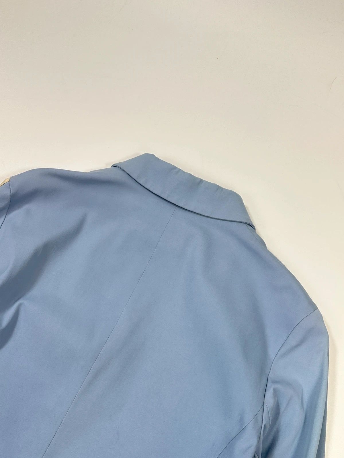 Prada Prada Milano SS2000 Baby Blue Stripes Shirt Jacket Size M / US 6-8 / IT 42-44 - 6 Thumbnail