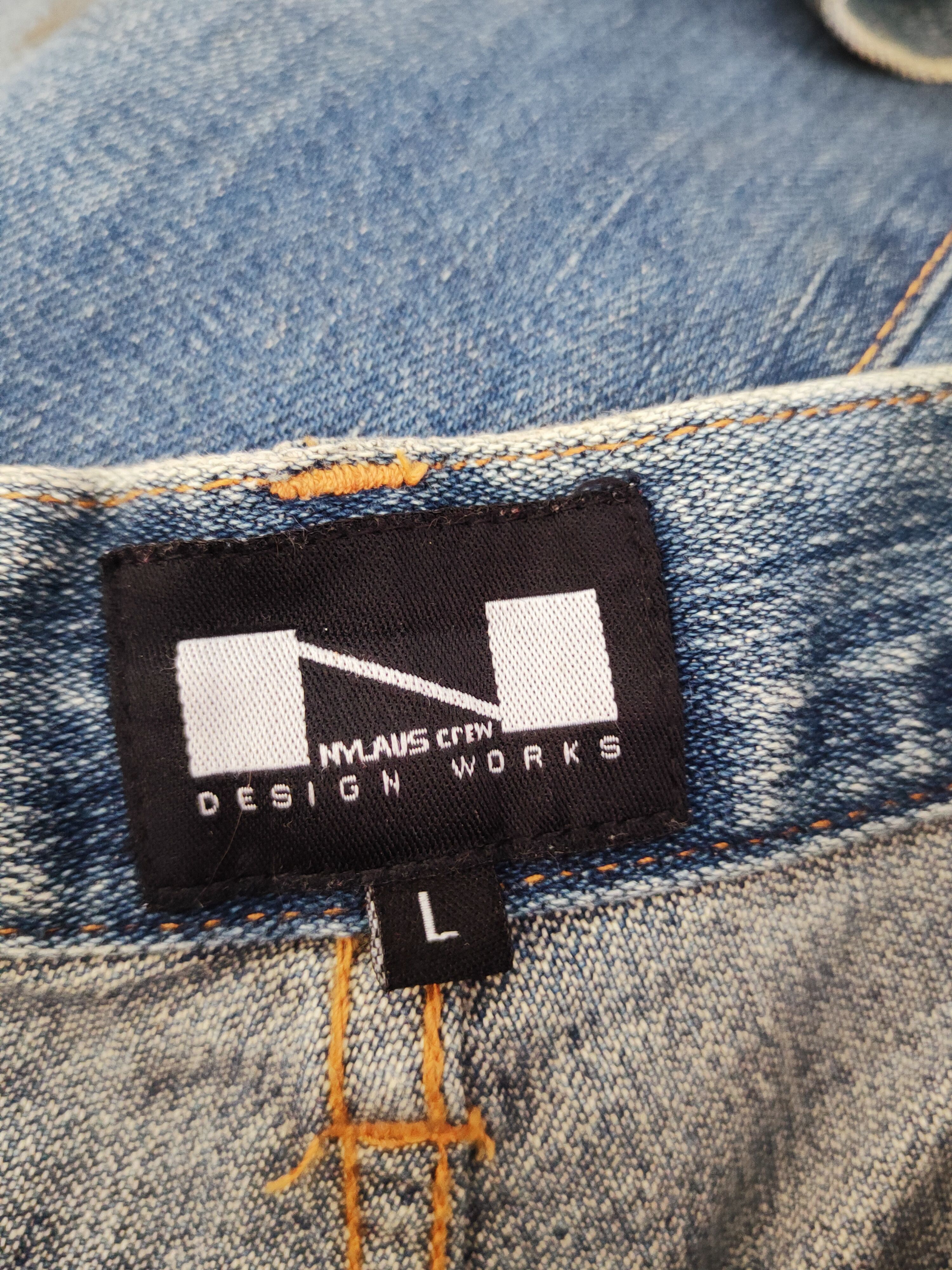 Japanese Brand Nylaus Crew Blue Distressed Ripped Jeans #W649 Size US 32 / EU 48 - 17 Thumbnail