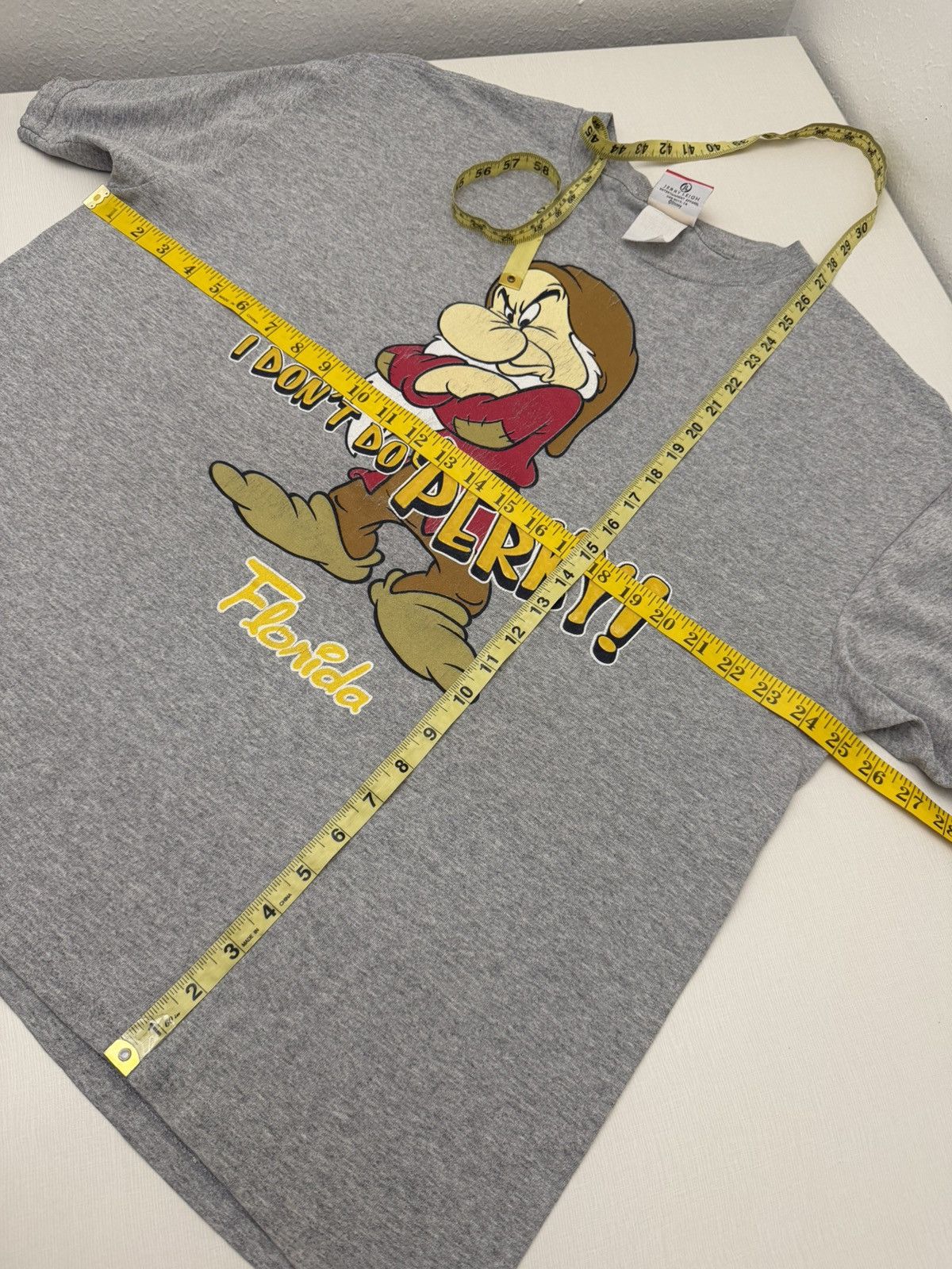 Disney Vintage Grumpy Disney Snow White 7 Dwarves I Dont Do Perky T Size US XL / EU 56 / 4 - 5 Thumbnail