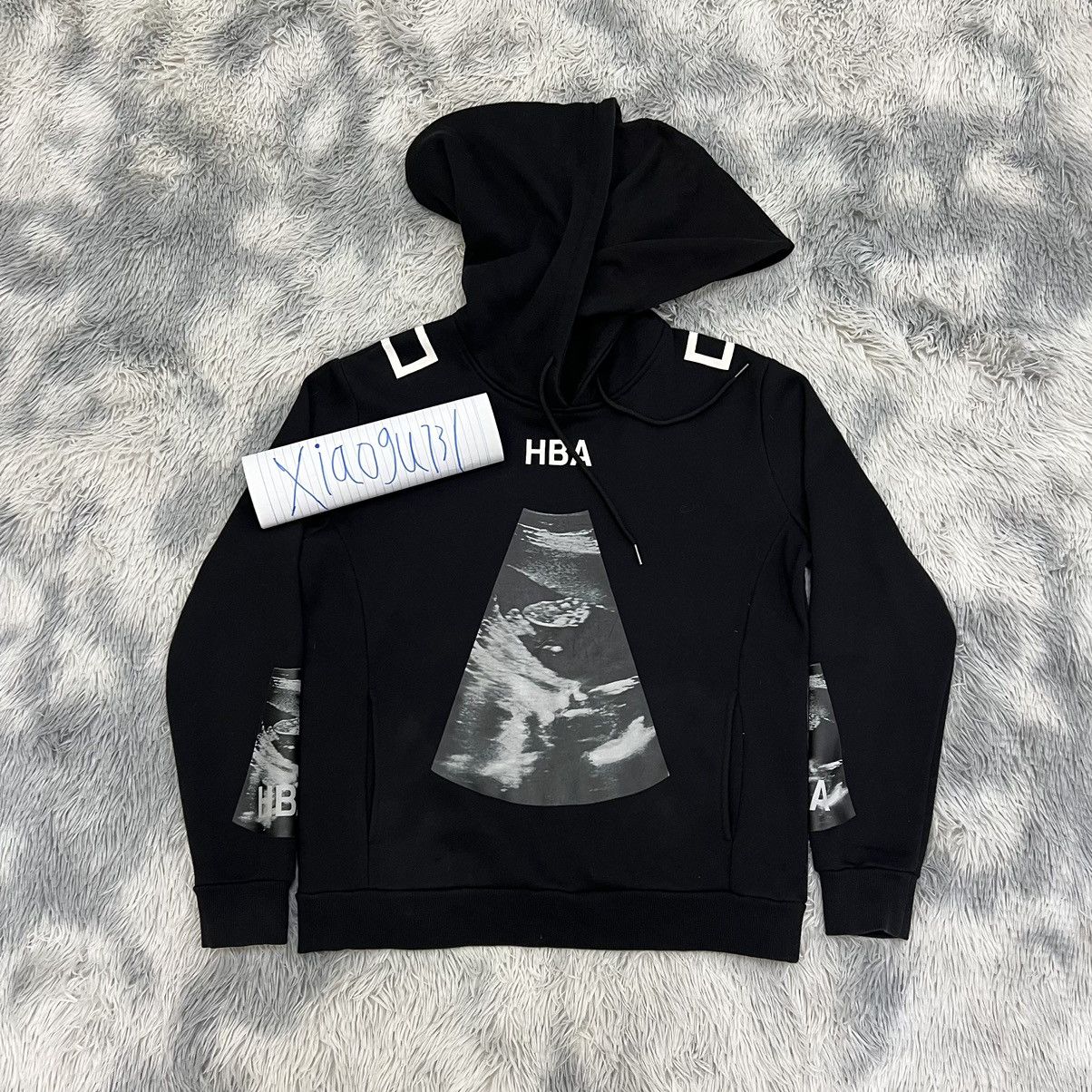 Image of Hood By Air Fw14 Double Hood Cloud Sweatshirt in Black, Men's (Size Small)