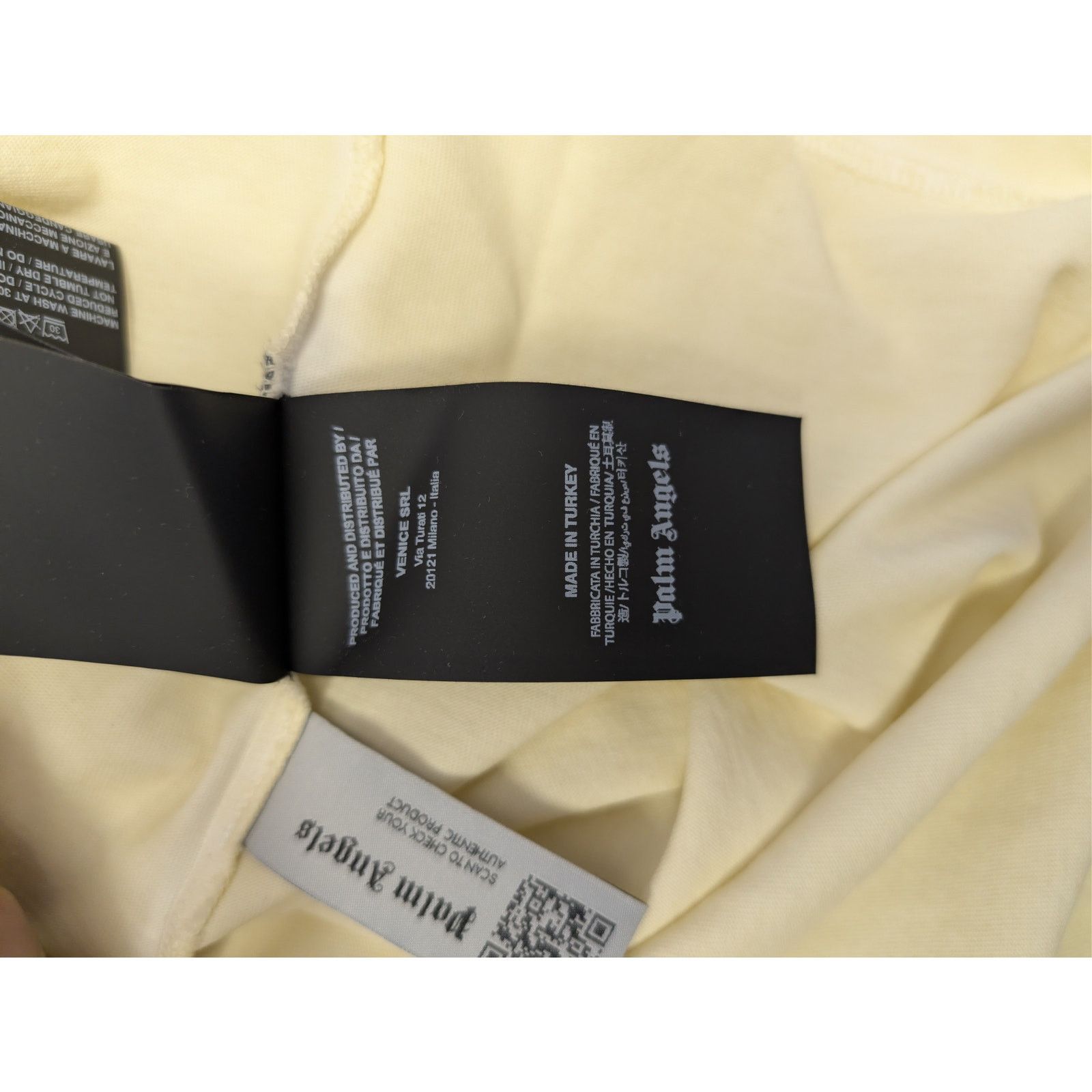 Palm Angels o1rshd1 Double Oversized LA T-Shirt in Off White / Yellow Size US XXL / EU 58 / 5 - 21 Thumbnail