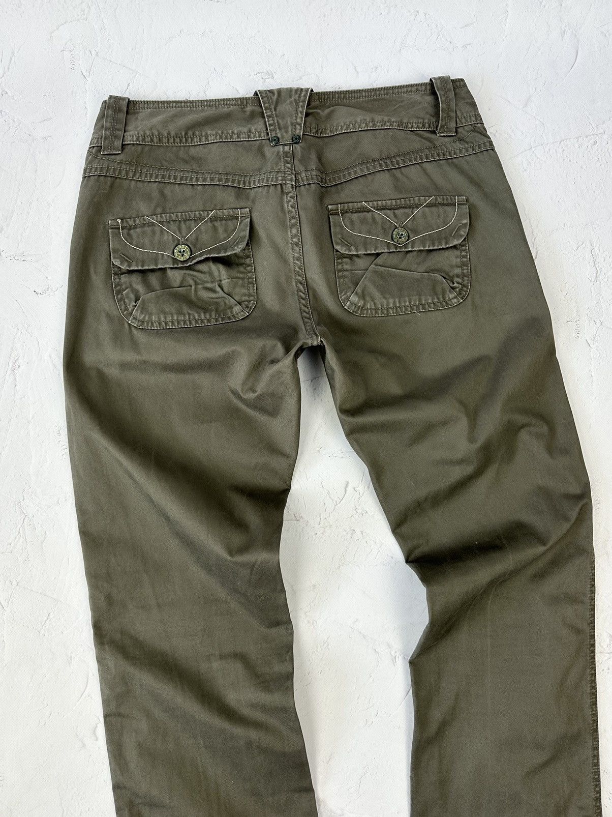 Diesel × Vintage Y2K Vintage Diesel Khaki Cotton Women’s Pants Size 28" / US 6 / IT 42 - 8 Thumbnail
