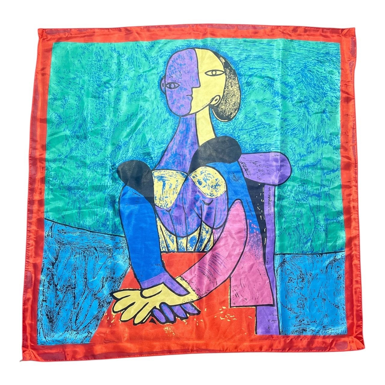 Other Vintage Picasso Print Art Silk Scarf Size ONE SIZE - 2 Thumbnail