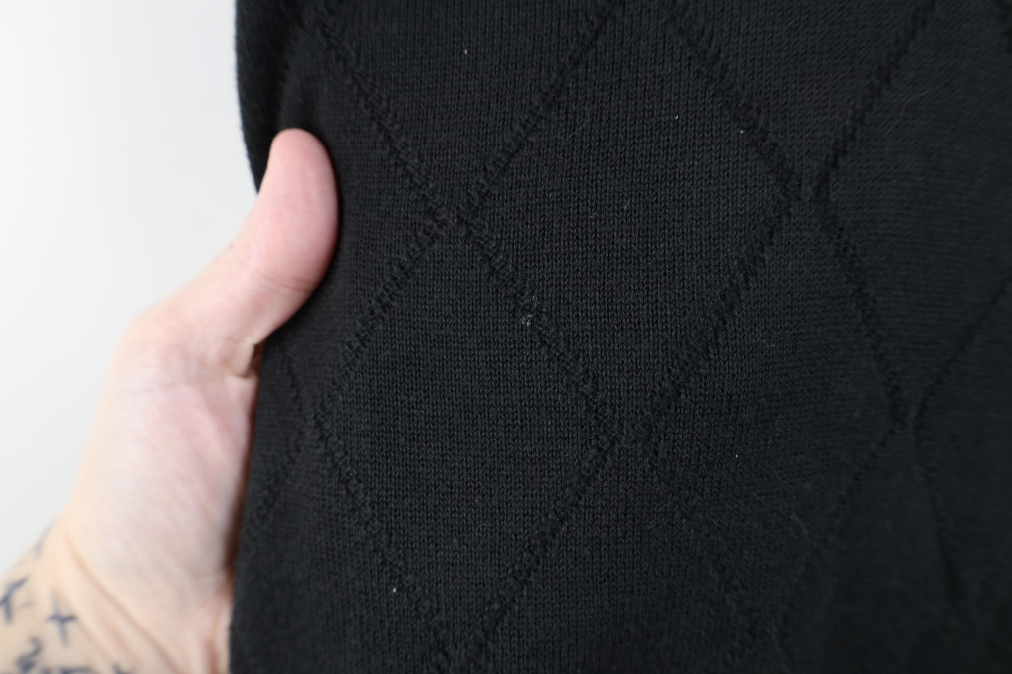 Vintage Vintage 90s Streetwear Diamond Knit Sweater Vest Black Size US L / EU 52-54 / 3 - 4 Thumbnail