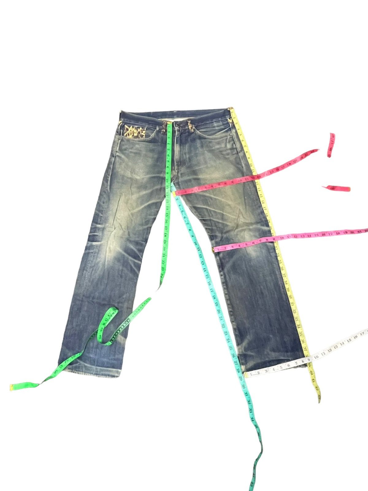 Bape Vintage Bape Star Selvedge Faded Distresed Denim Size US 35 - 23 Thumbnail