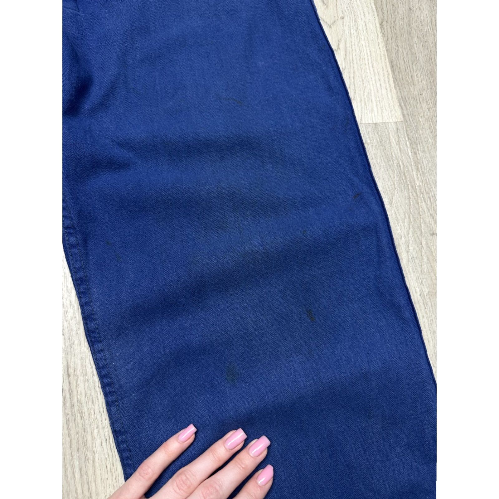 Vintage VINTAGE Le Laboureur Workwear Pants Men Vintage Sanfor Distressed Blue Cotton 32x30 Inseam 30 24 cm Waist 44 cm Waist band 44 cm 48 32 100 cm etc Size US 32 / EU 48 - 6 Thumbnail