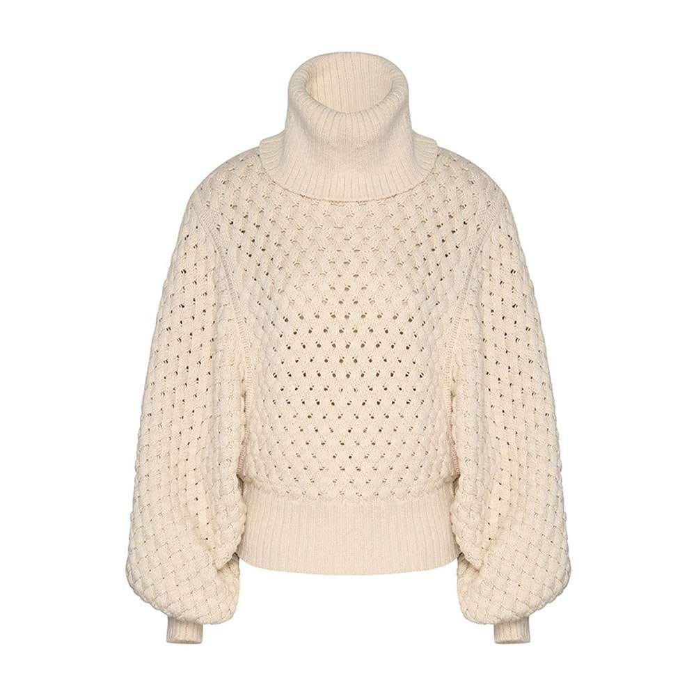 Zimmermann oc11z0725 Illustration Textured Sweater in Cream Size M / US 6-8 / IT 42-44 - 1 Thumbnail