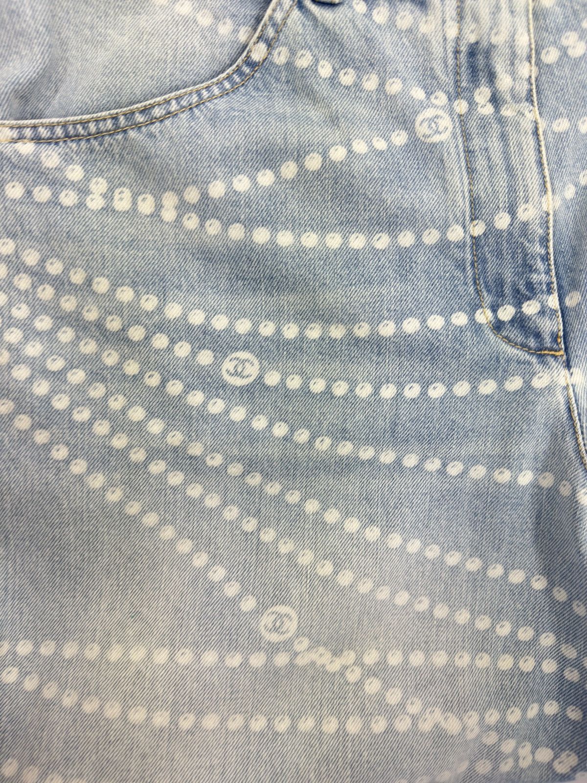 Chanel LOGO PRINT DENIM JEANS Size US 34 / EU 50 - 3 Thumbnail