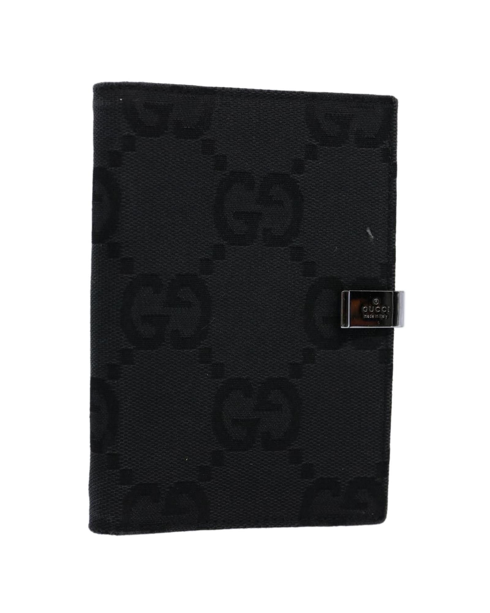 image of Gucci Black Canvas Day Planner Cover, Women's