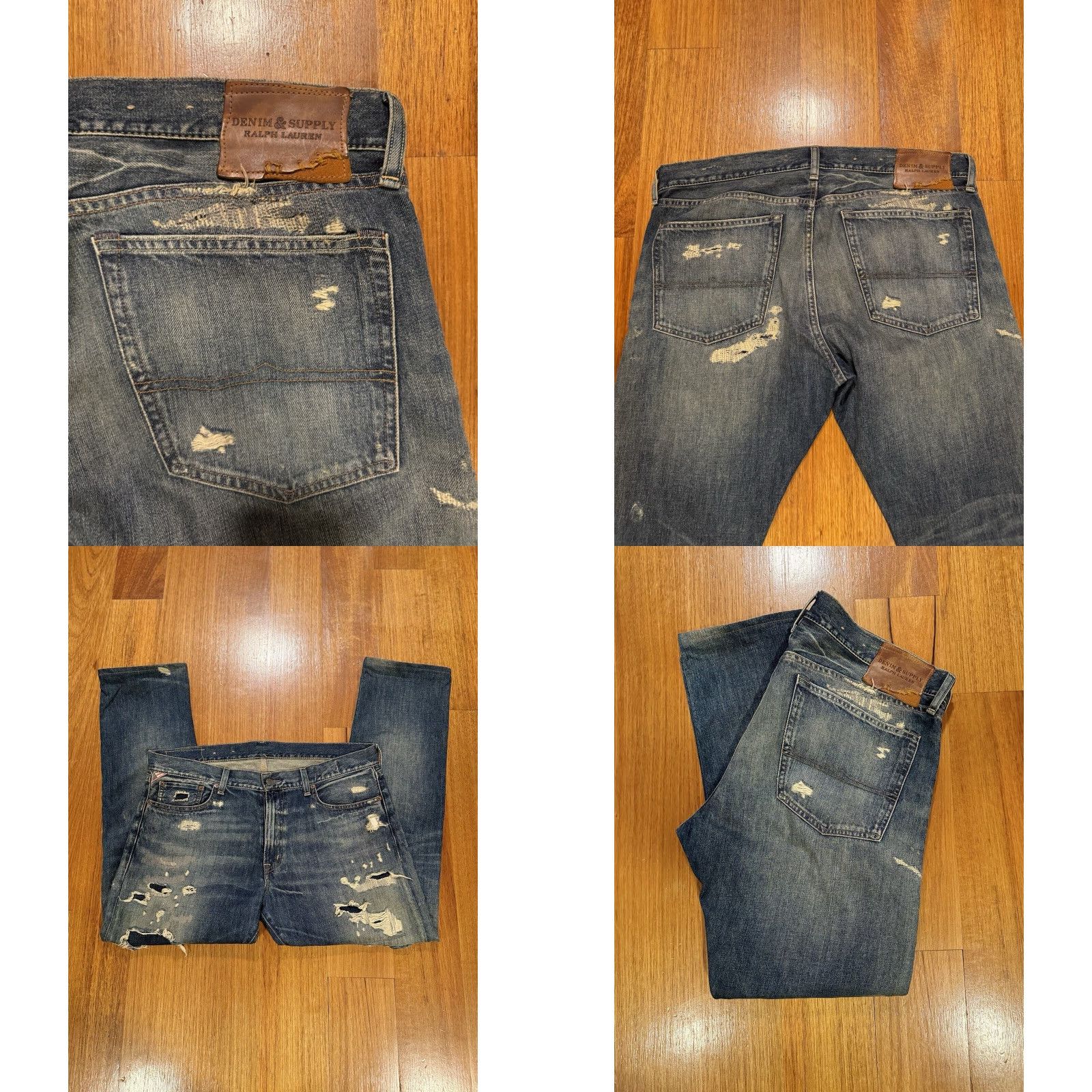 Vintage VINTAGE Ralph Lauren Denim Supply Prospect SLIM Distressed Jeans 36x32 Men Size US 36 / EU 52 - 8 Thumbnail