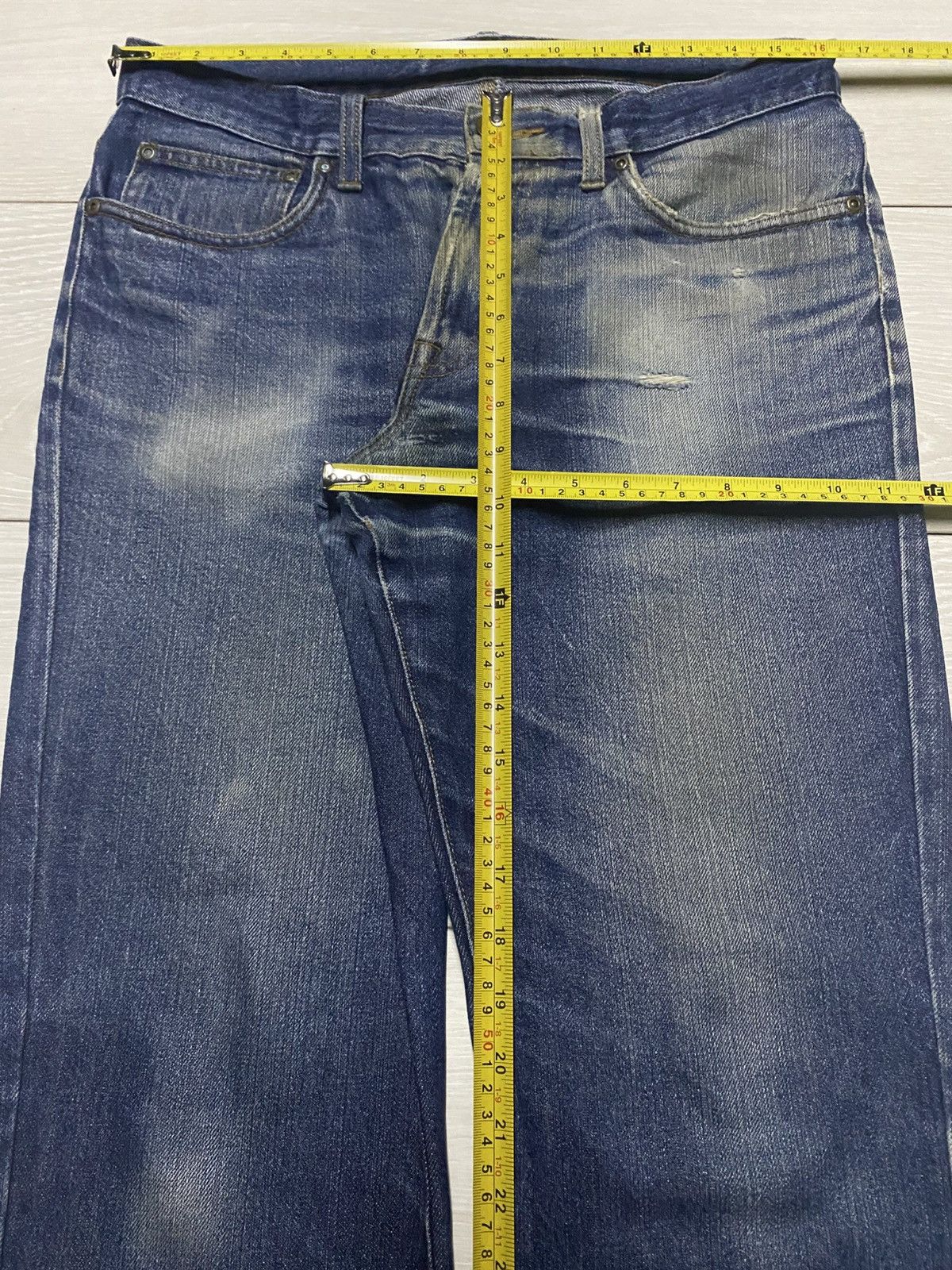 Japanese Brand Vintage Japanese Brand Sand Fade Wash Distressed Loose Jeans Size US 32 / EU 48 - 12 Thumbnail