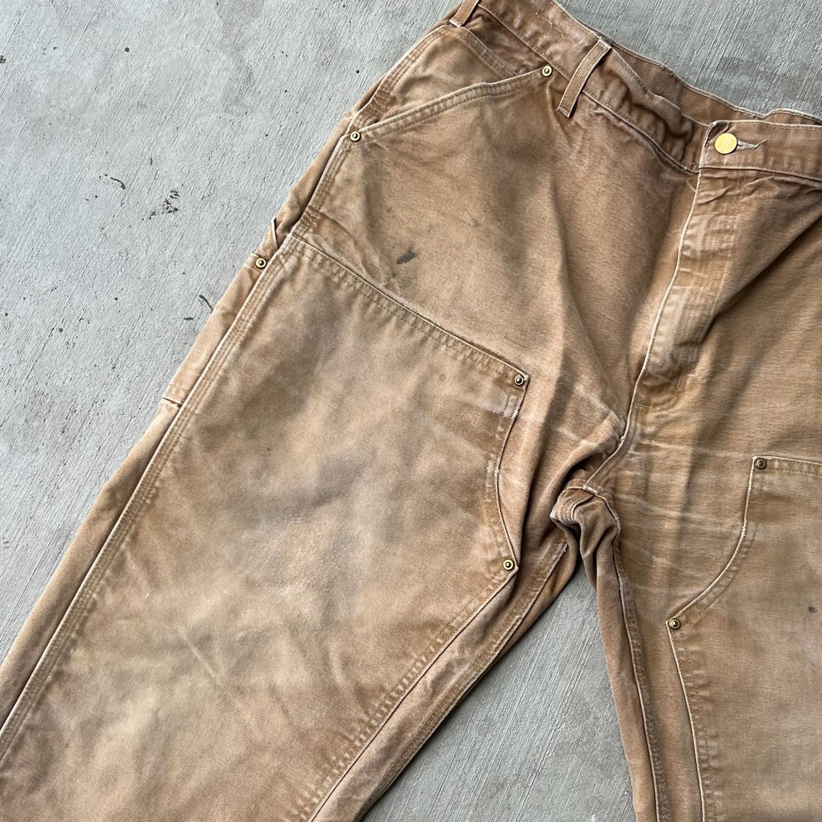 Carhartt × Vintage Carhartt faded brown double knee work wear carpenter pants Size US 38 / EU 54 - 4 Thumbnail