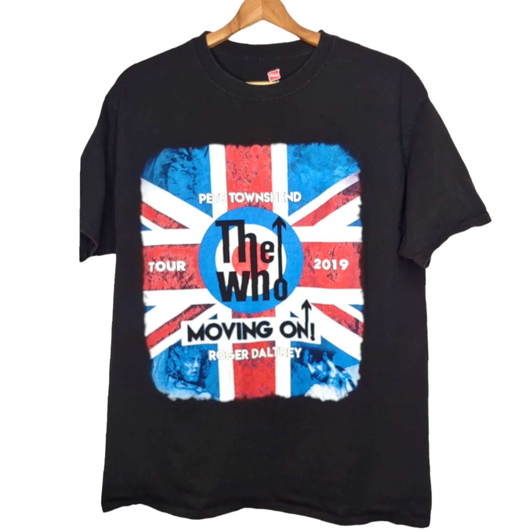 Hanes VINTAGE No | The Who Shirt L Adult Black Hanes T-Shirt 2019 Moving On Tour Rock Band Mens Chance? Size US L / EU 52-54 / 3 - 2 Thumbnail