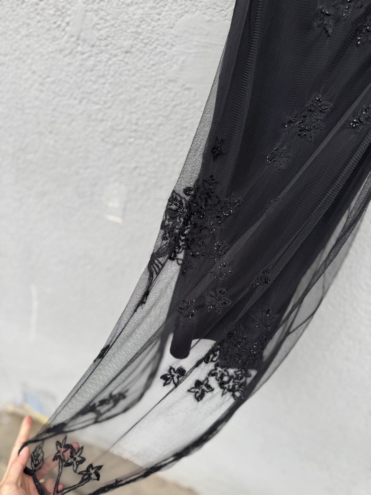 Max Mara 90s Max Mara Embellished see through Elegant vintage dress Size L / US 10 / IT 46 - 6 Thumbnail