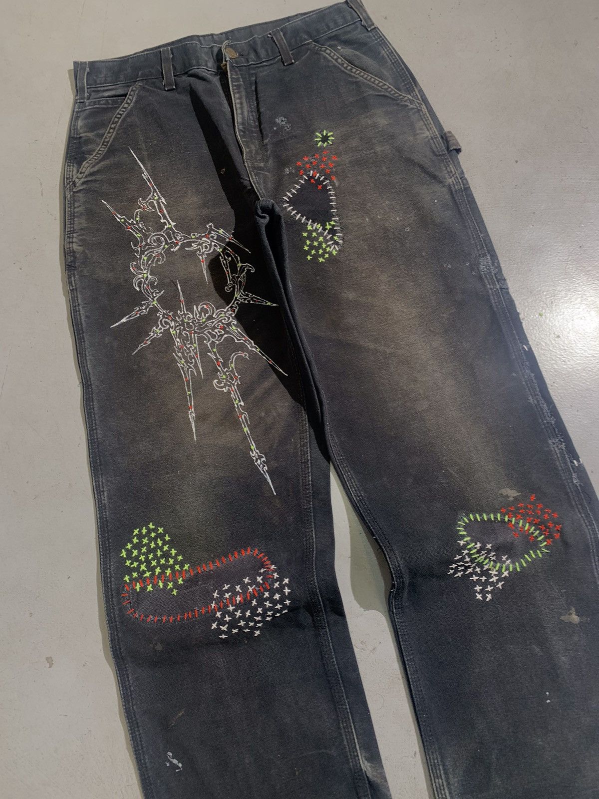 Carhartt Vintage Carhartt shashiko art work carpenter denim Size US 32 / EU 48 - 3 Thumbnail