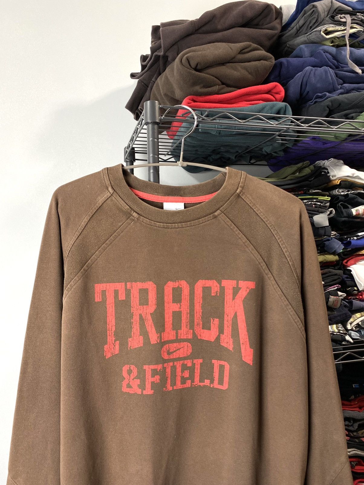 Nike Y2K 90’s Vintage Brown Nike Sweatshirt T Shirt Tn Zm Hype Size US L / EU 52-54 / 3 - 2 Thumbnail