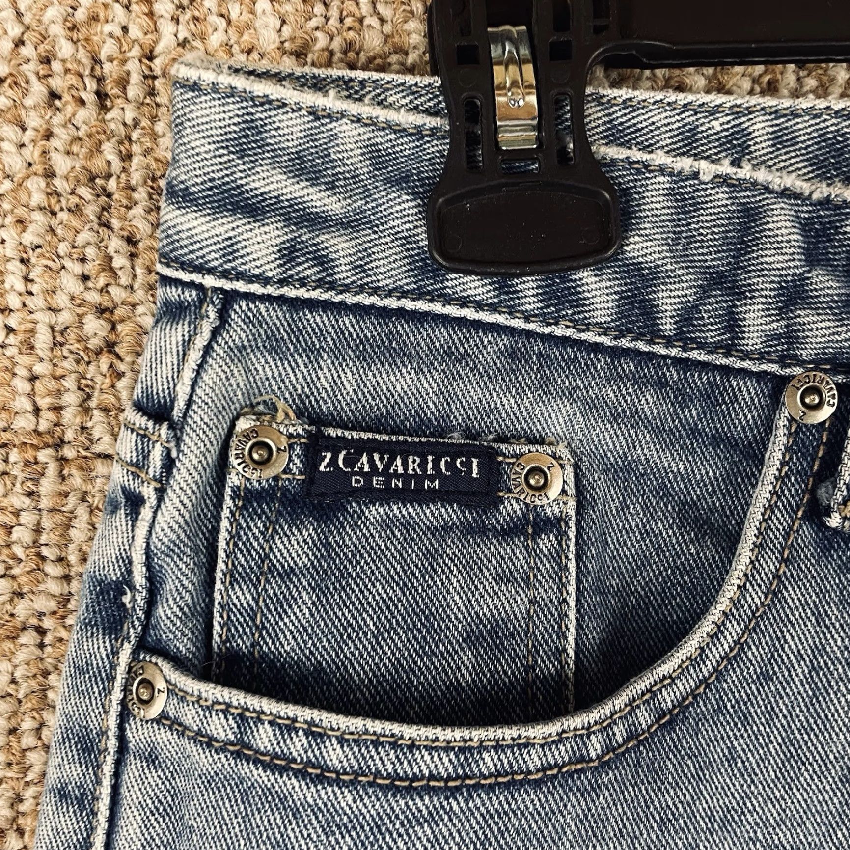 Etro VINTAGE Z. CAVARICCI Jeans Women’s 32 Regular 90s Boyfriend Blue 31in Inseam Stone Wash Embroidered 100% Cotton T393 Size 24" / US 00 / IT 34 - 5 Thumbnail