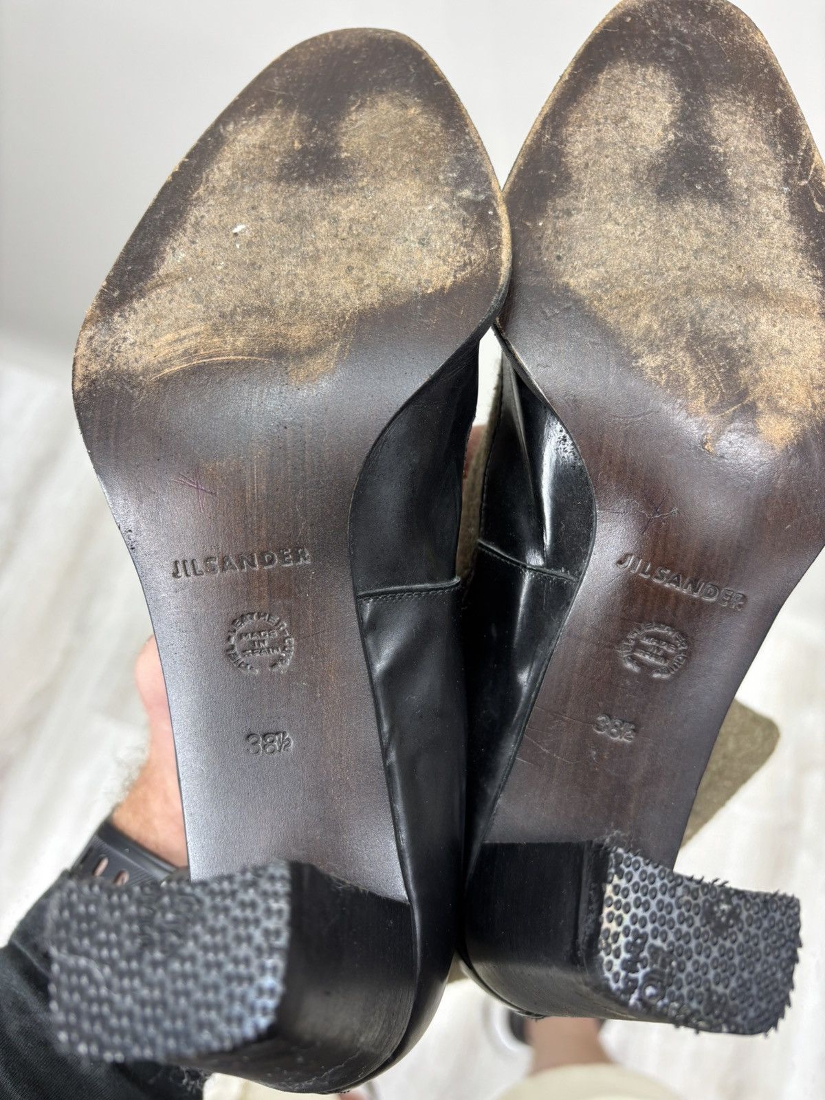 Jil Sander Womens wool heels Jil Sander Size 38 1/2 Color Green/Black Size US 8.5 / IT 38.5 - 10 Thumbnail