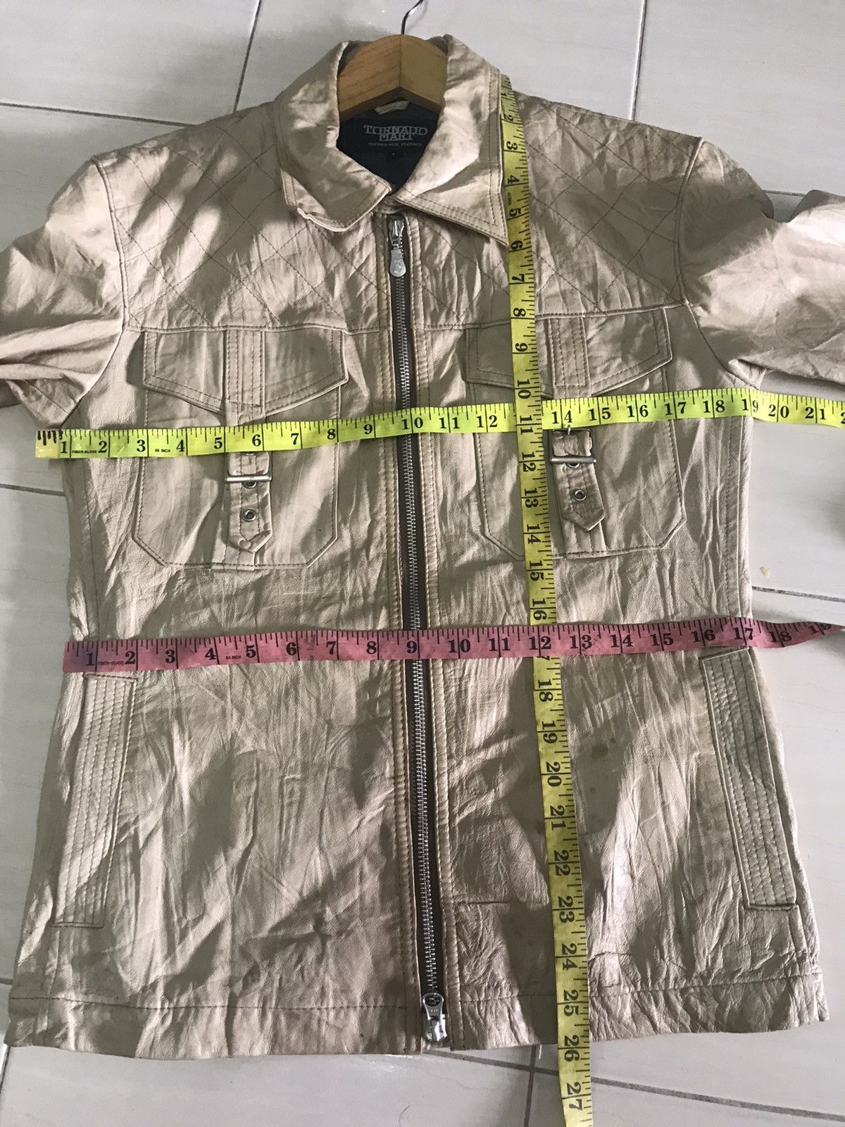 Tornado Mart × Vintage Tornado Mart cream leather jacket Size US M / EU 48-50 / 2 - 20 Thumbnail
